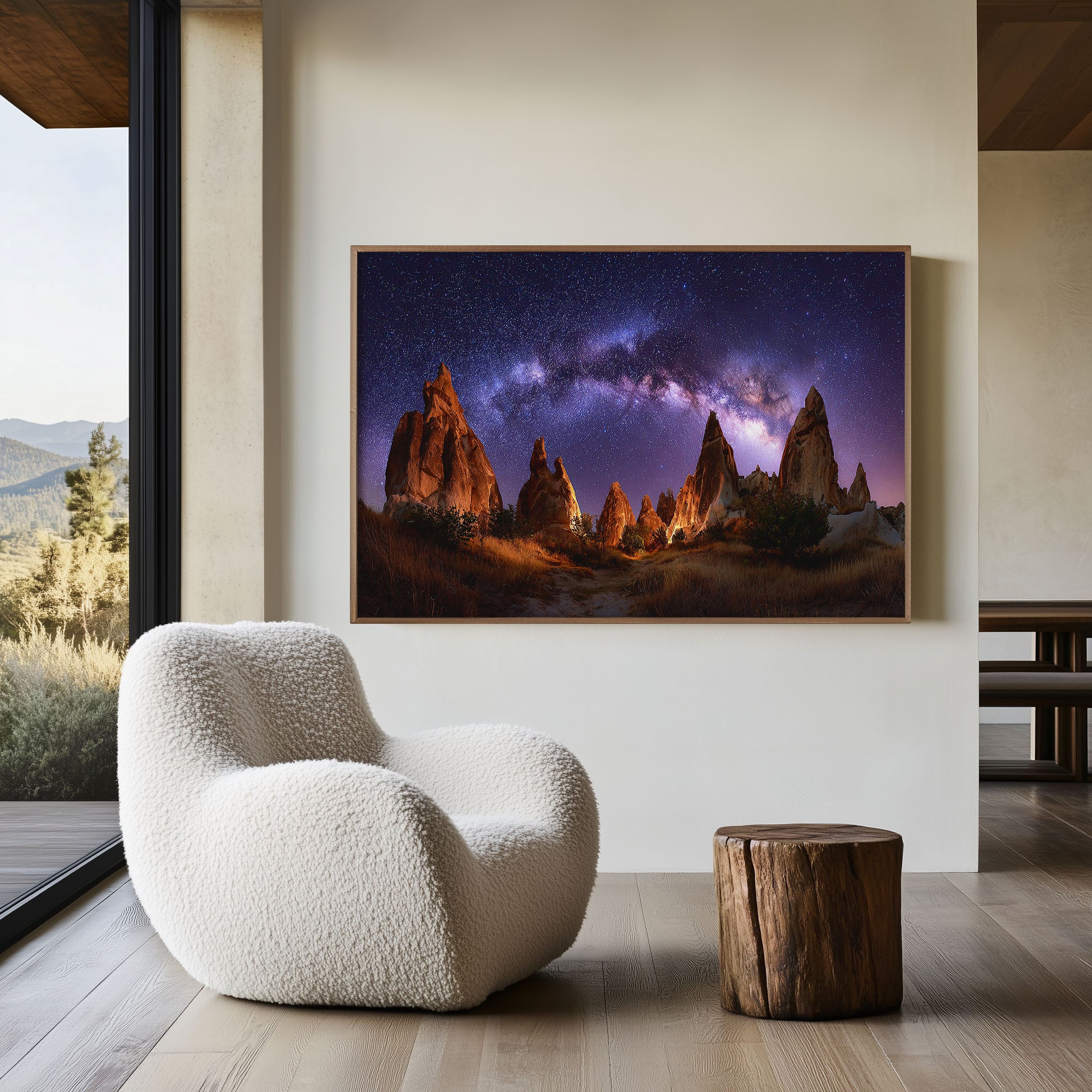 Milky Way Over Cappadocia Fairy Chimneys – Night Sky Wall Art