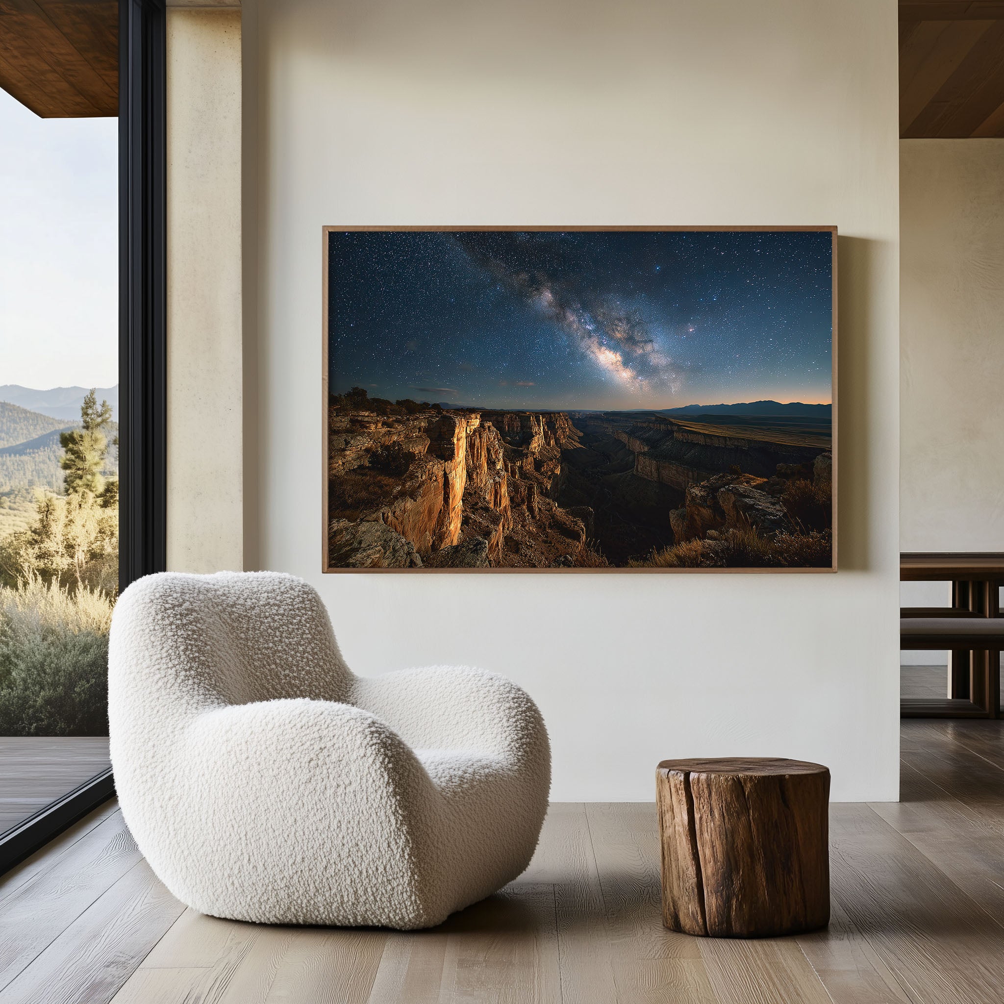 Milky Way Over Grand Canyon Wall Art – Night Sky Canyon Landscape
