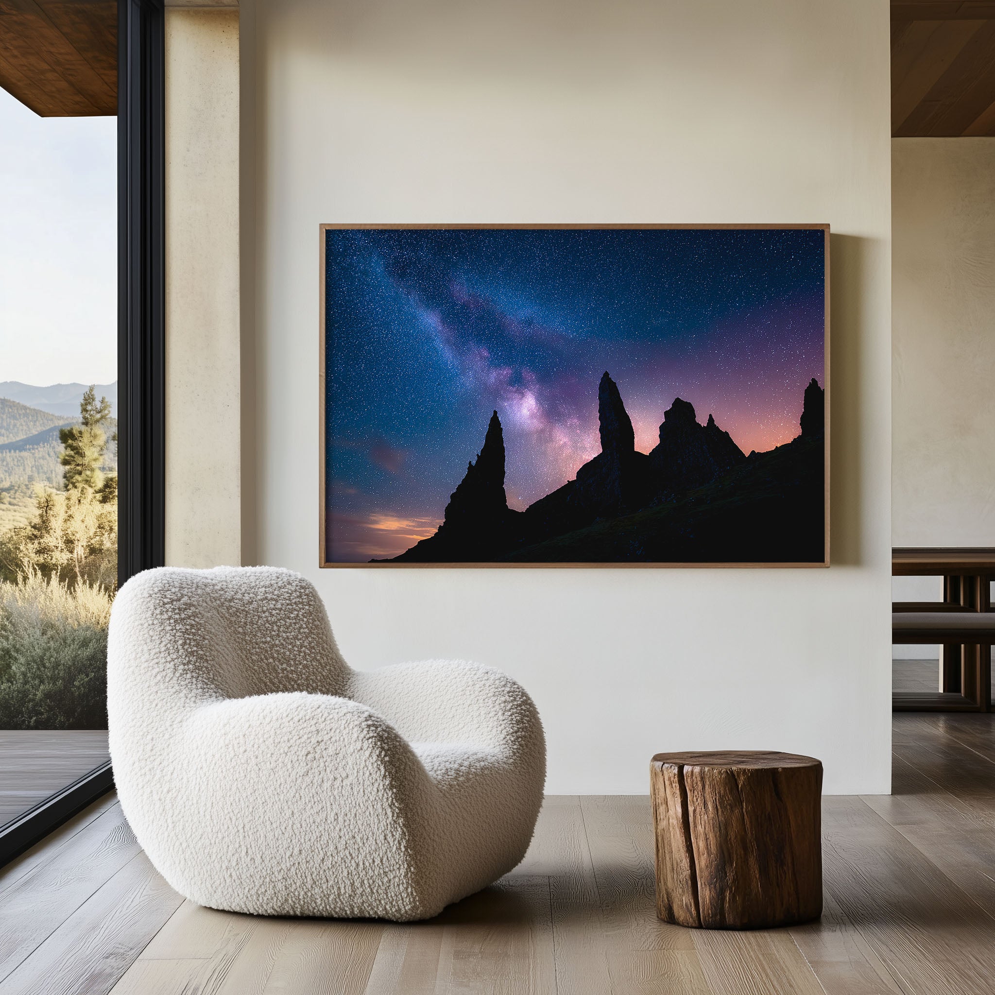 Milky Way Over Old Man of Storr – Scotland Night Wall Art