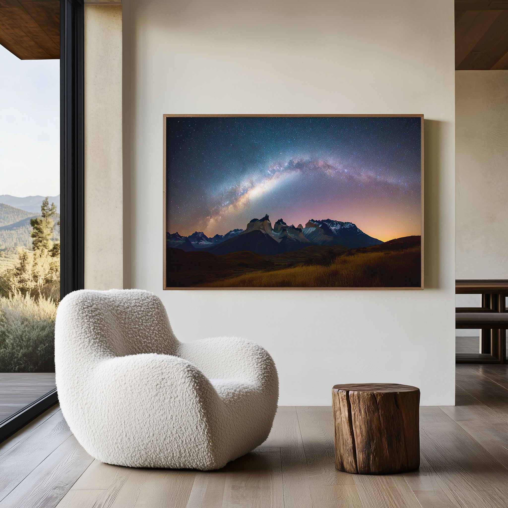 Milky Way Arch Over Patagonia Mountains – Night Sky Wall Art