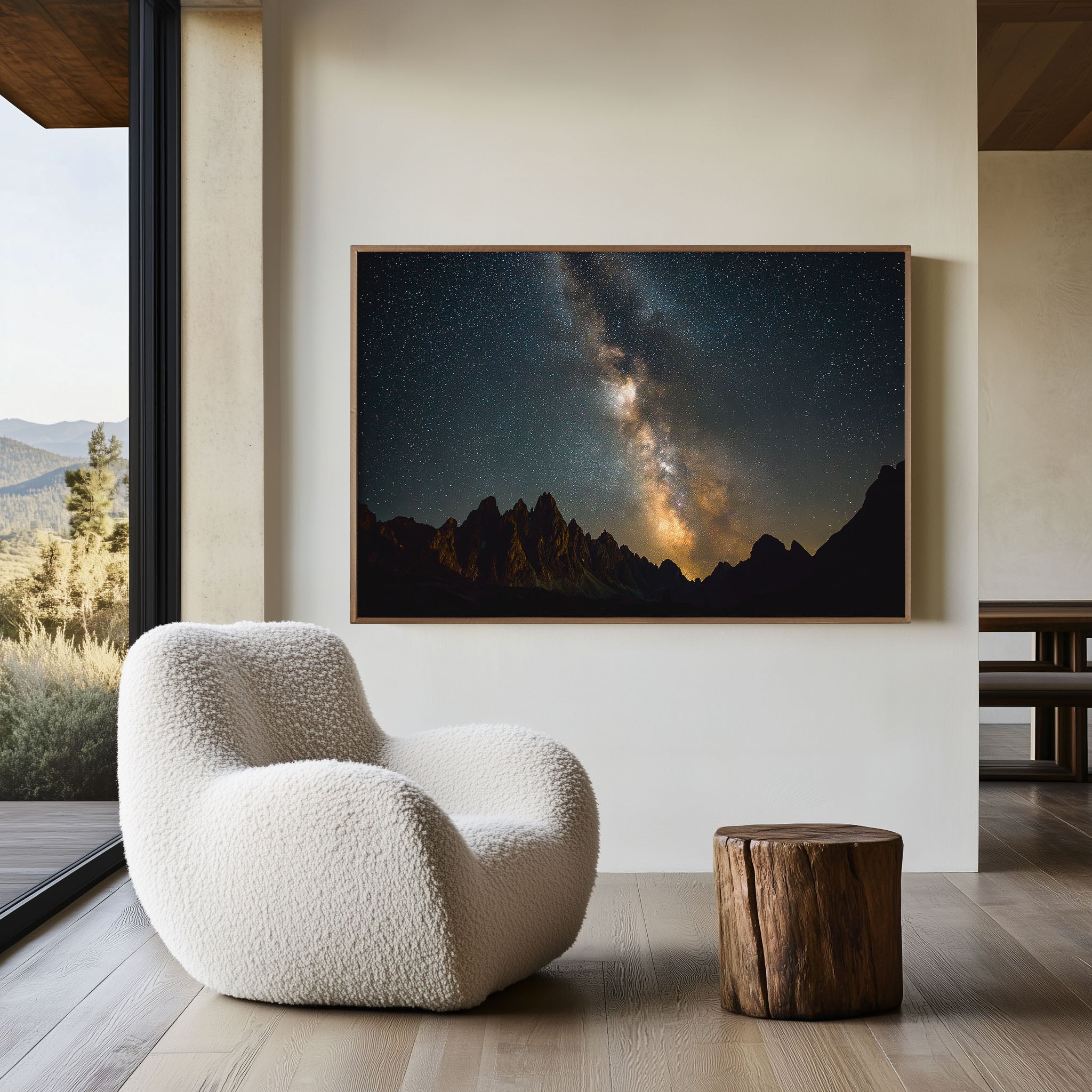 Milky Way Over Dolomite Peaks Wall Art – Alpine Night Sky Landscape
