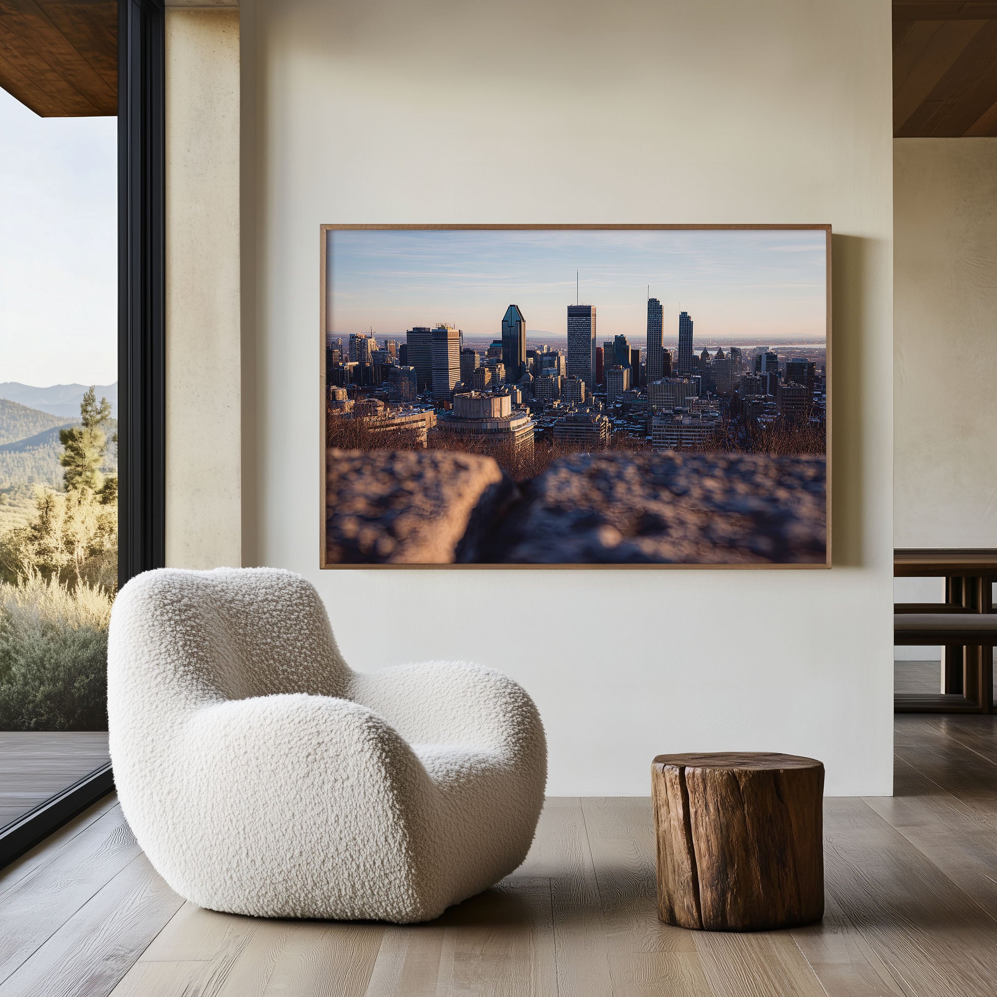 Montreal Skyline Wall Art Print | Mount Royal View Quebec