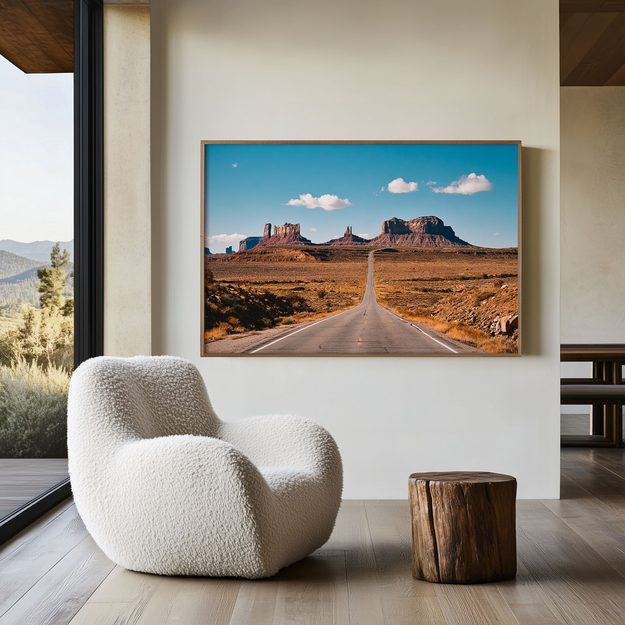 Monument Valley Desert Highway Wall Art Print