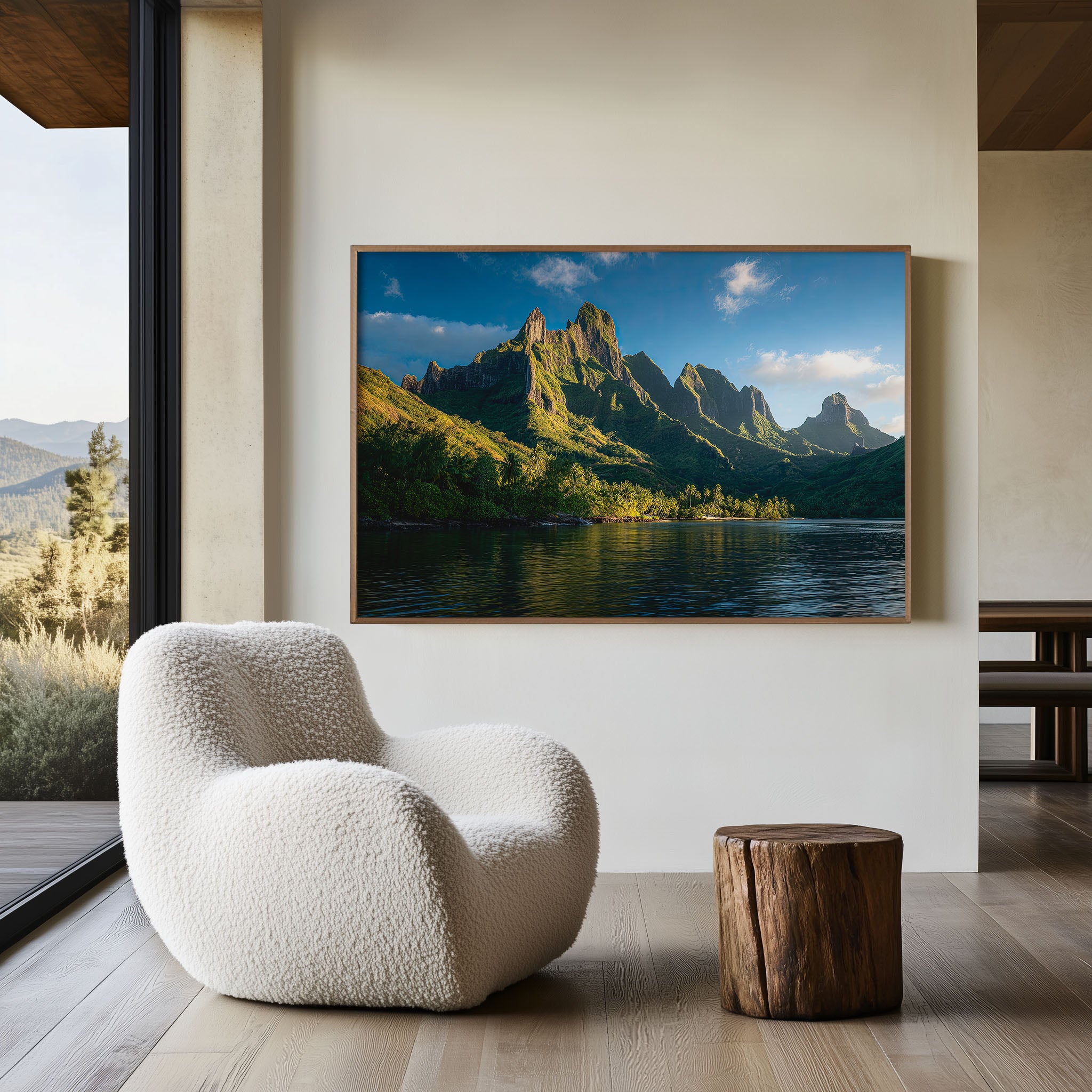 Moorea Island Wall Art Print | French Polynesia Tropical Mountains
