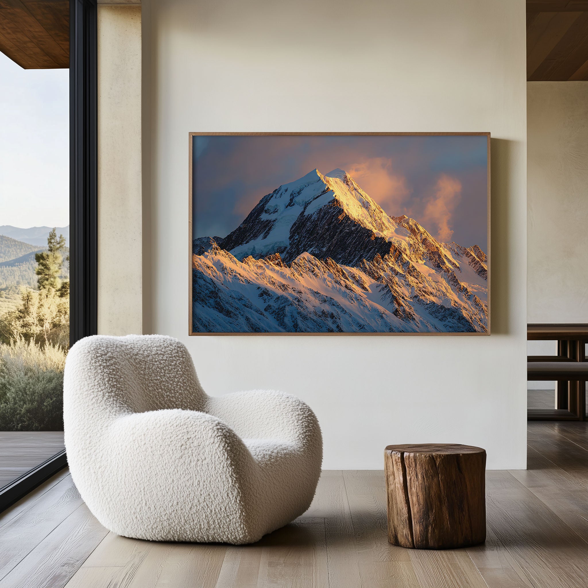 Aoraki Mount Cook Wall Art Print | New Zealand Snow Peak