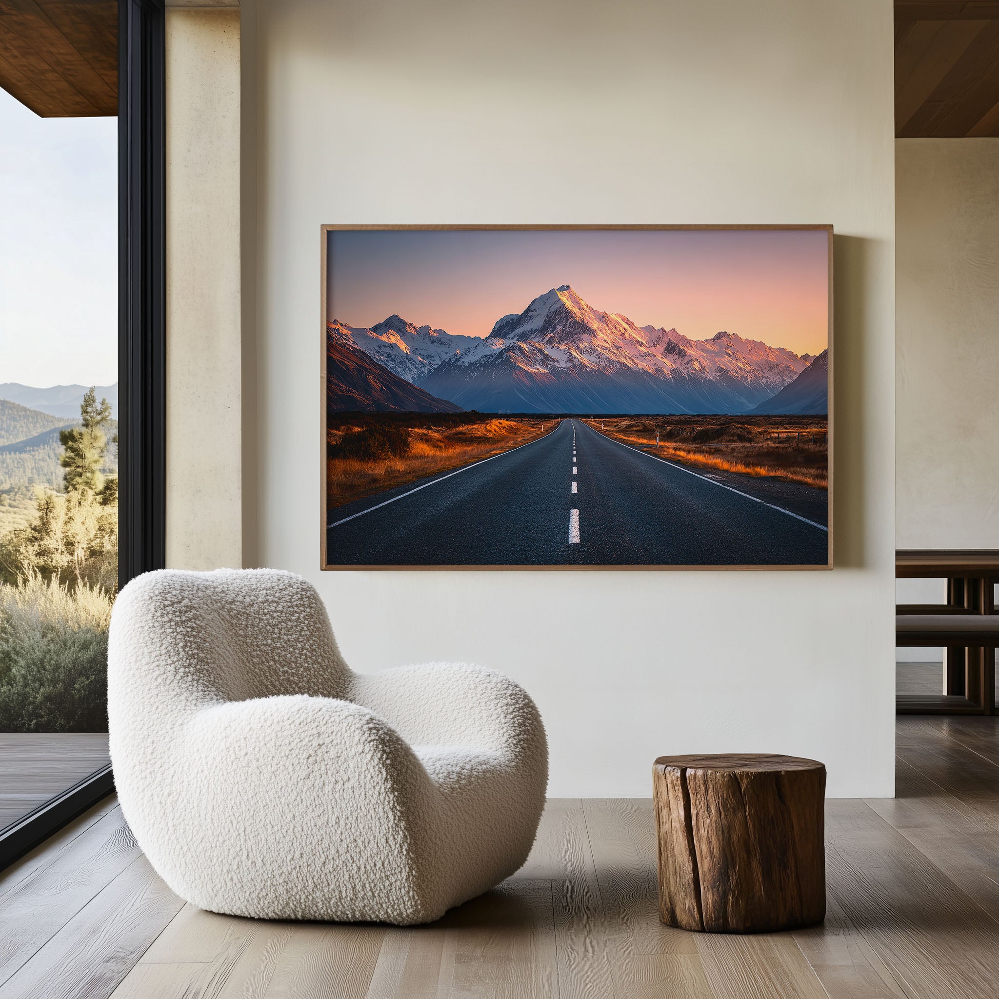 Mount Cook Road Wall Art Print | New Zealand Southern Alps