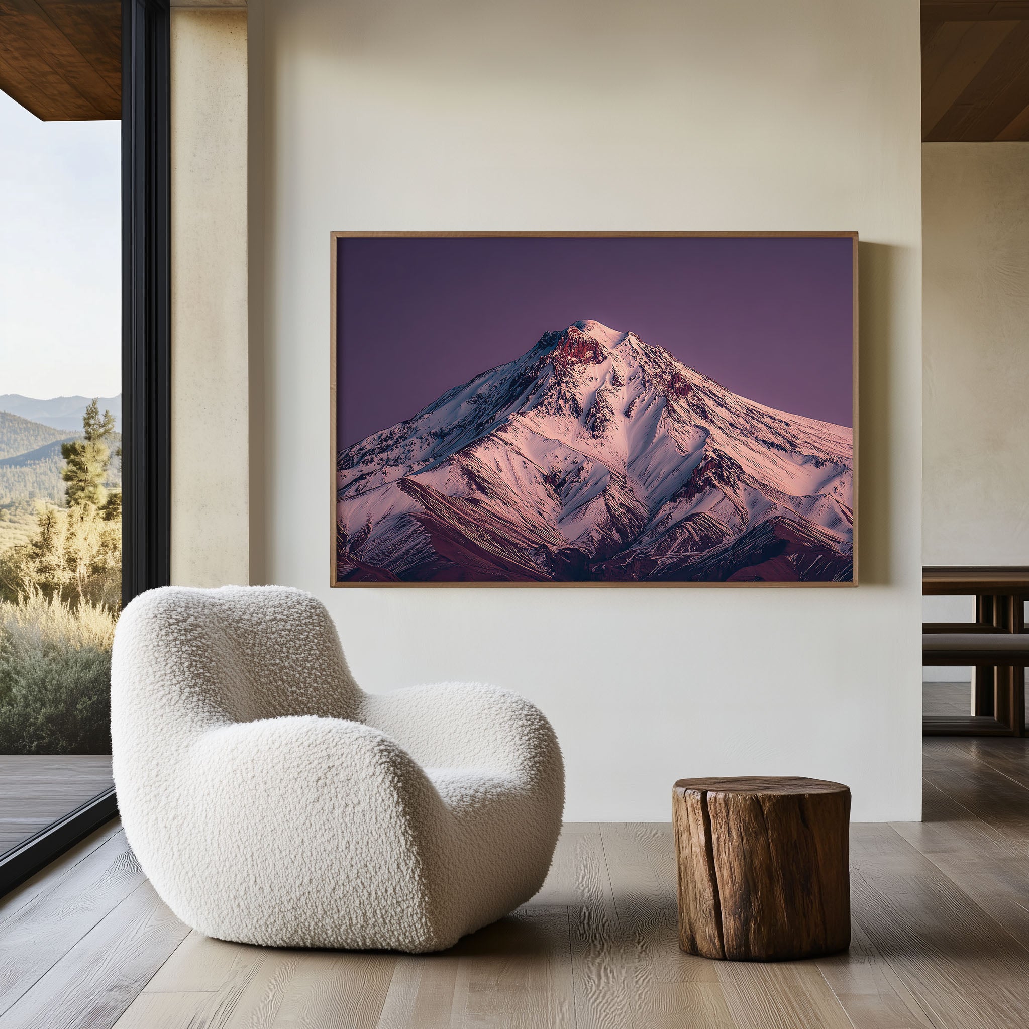 Mount Damavand Iran Wall Art | Persian Snow Volcano Mountain Print