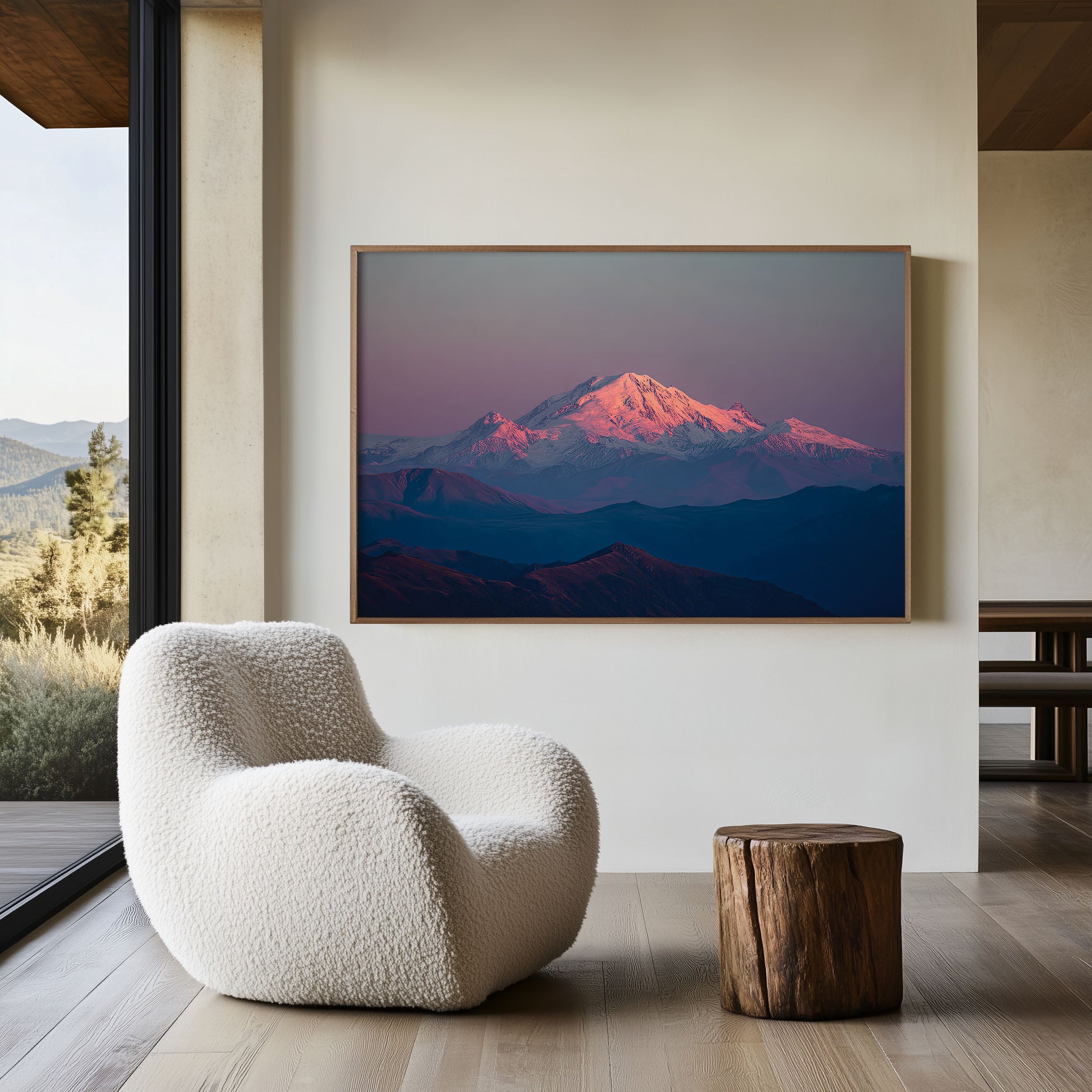 Mount Elbrus Sunrise Wall Art Print | Caucasus Mountains Snow Peak Landscape Photography