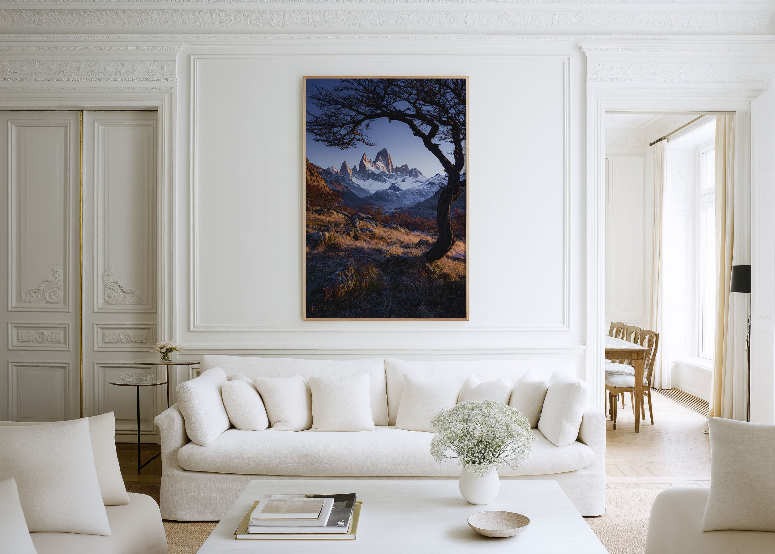 Mount Fitz Roy Lone Tree Print | Patagonia Autumn Sunrise Wall Art | El Chaltén Argentina Photography