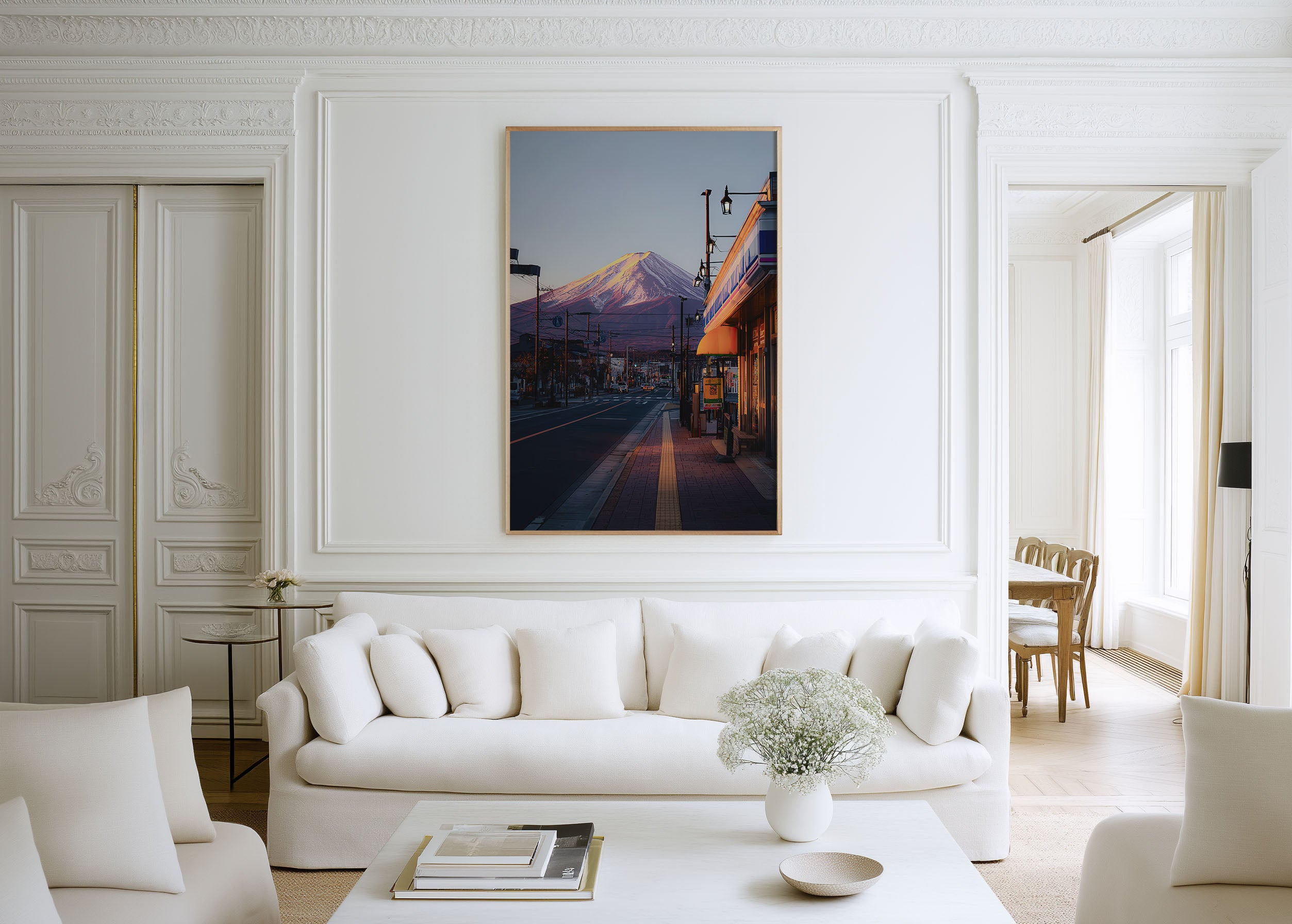 Mount Fuji from Fujiyoshida | Japan Street View Wall Art Print