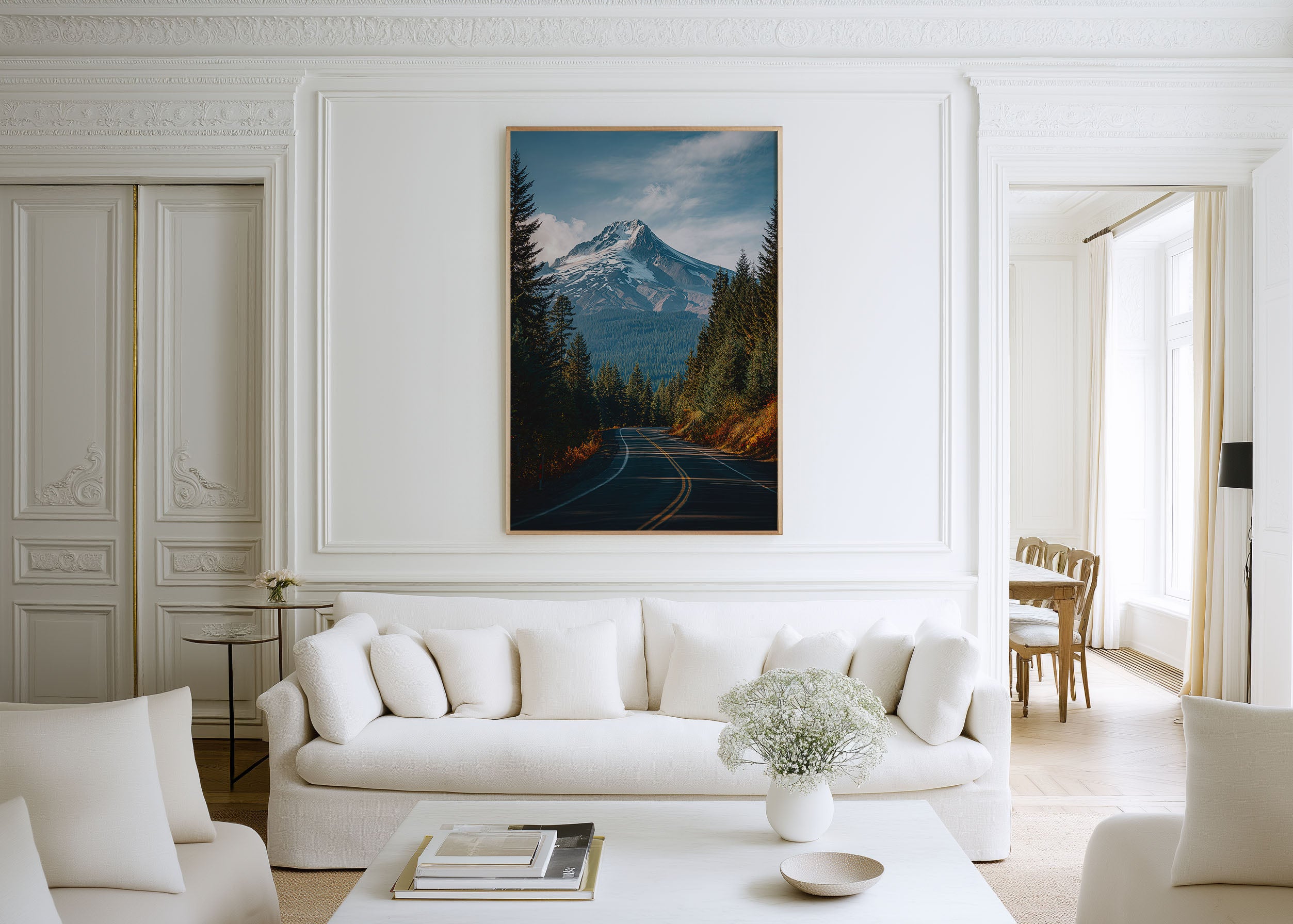 Mount Hood Oregon Road Print | Pacific Northwest Mountain Wall Art | Forest Highway Photography