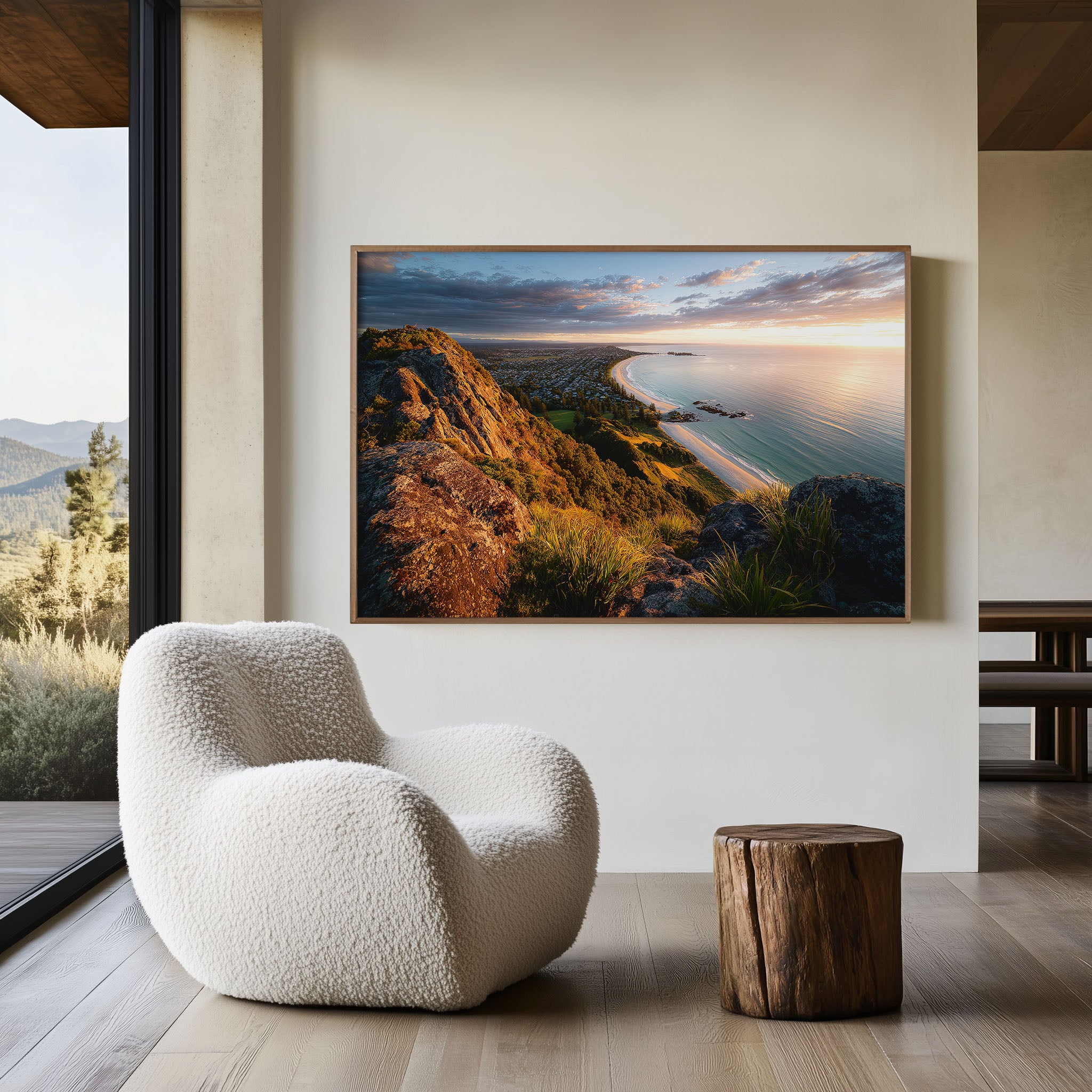 Mount Maunganui Beach Wall Art Print | Bay of Plenty Sunset