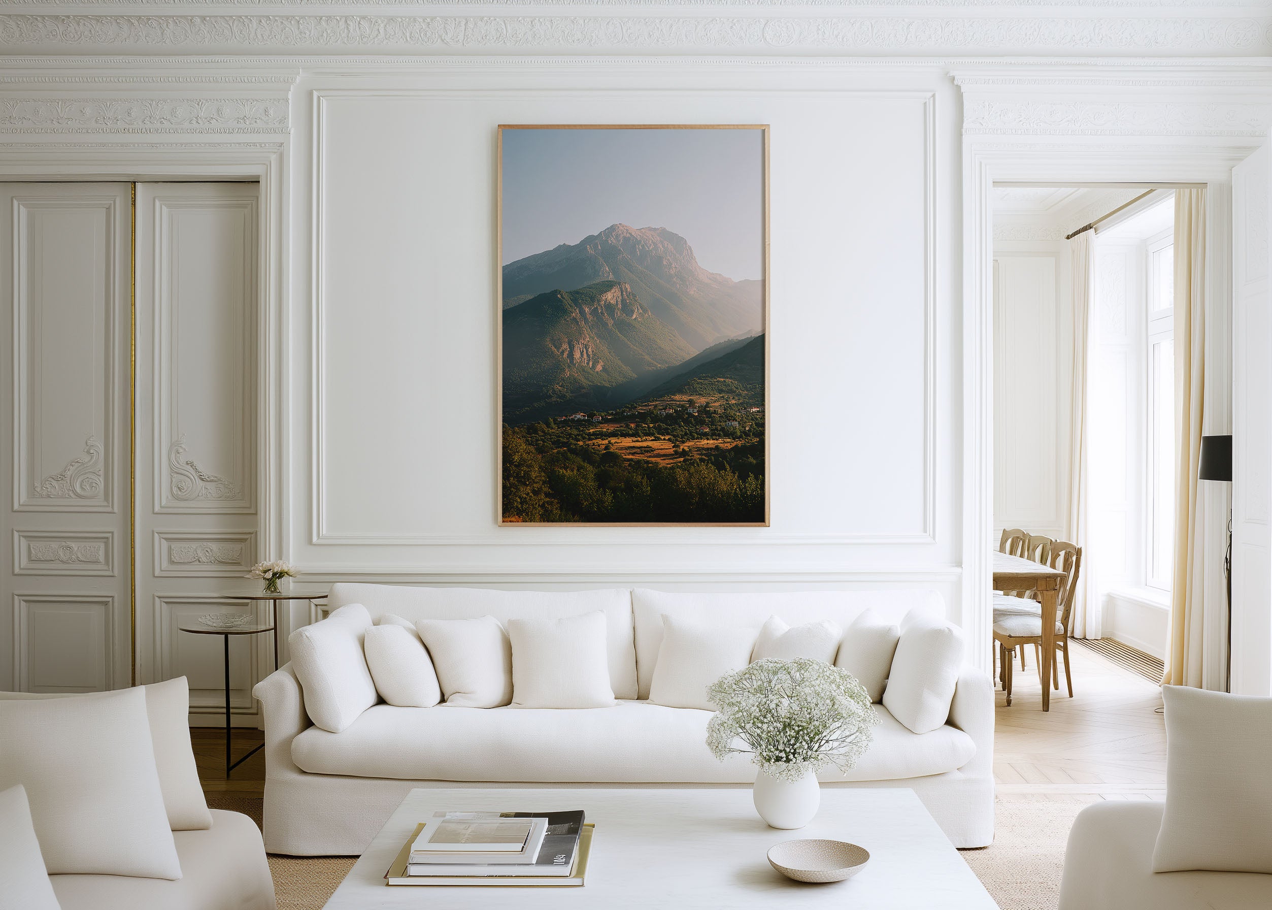Mount Olympus Greece Wall Art Print | Greek Mountain Village Sunset Photography | Thessaly Travel Poster | Mediterranean Nature Home Decor