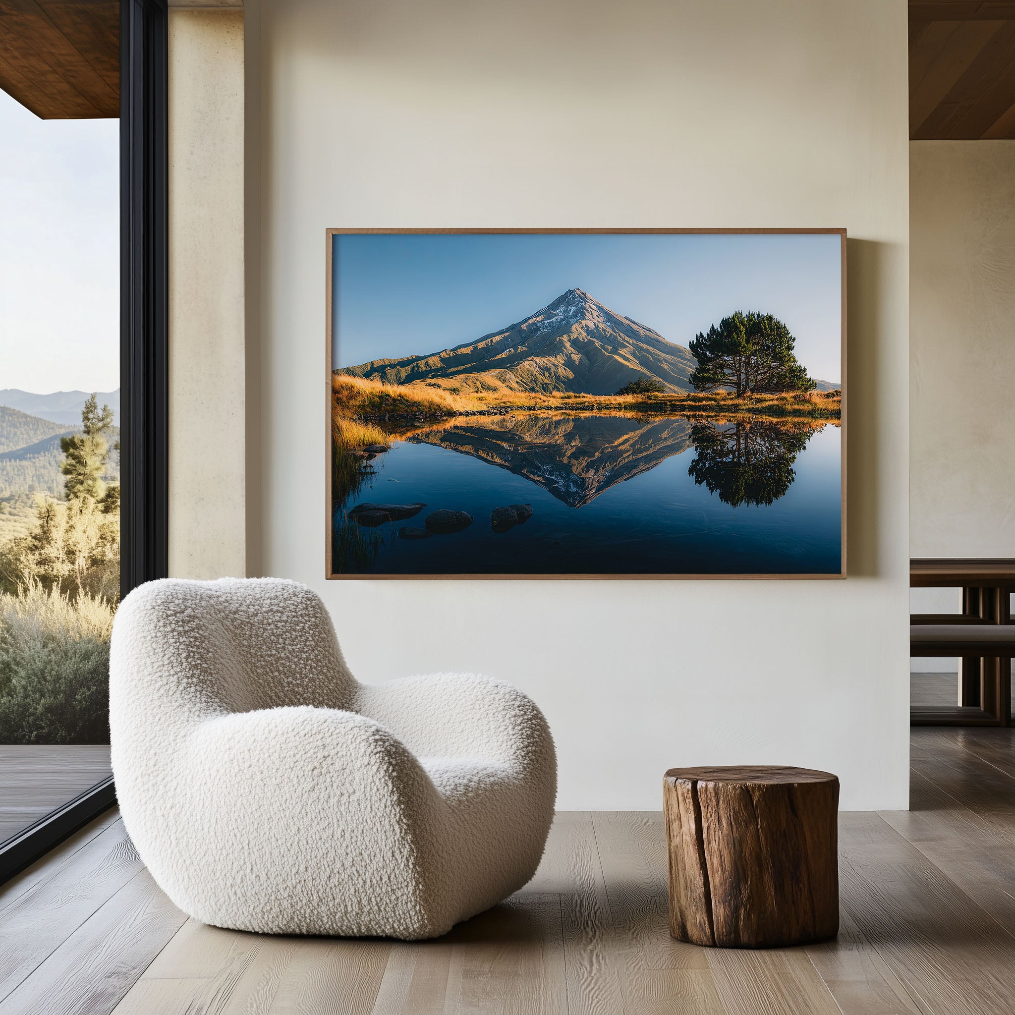 Mount Taranaki Reflection Wall Art Print | New Zealand Landscape