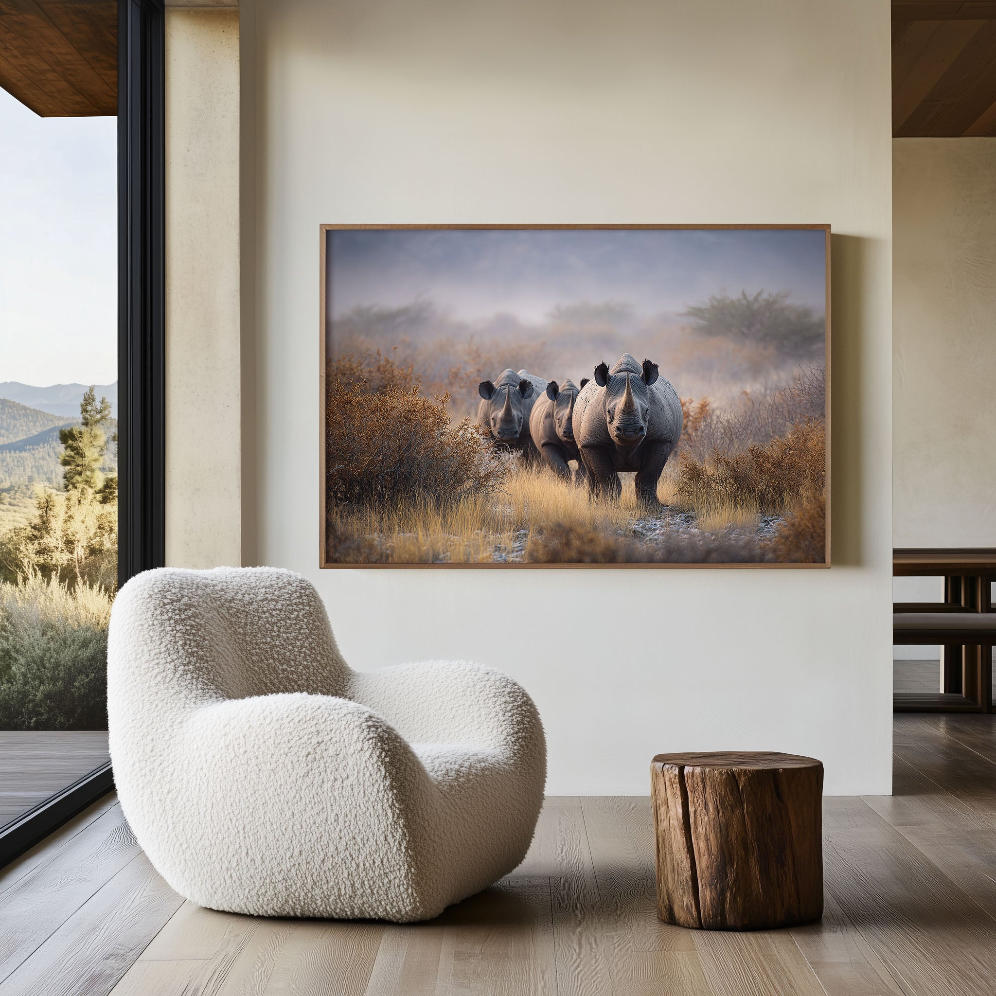 Rhino Wall Art Print