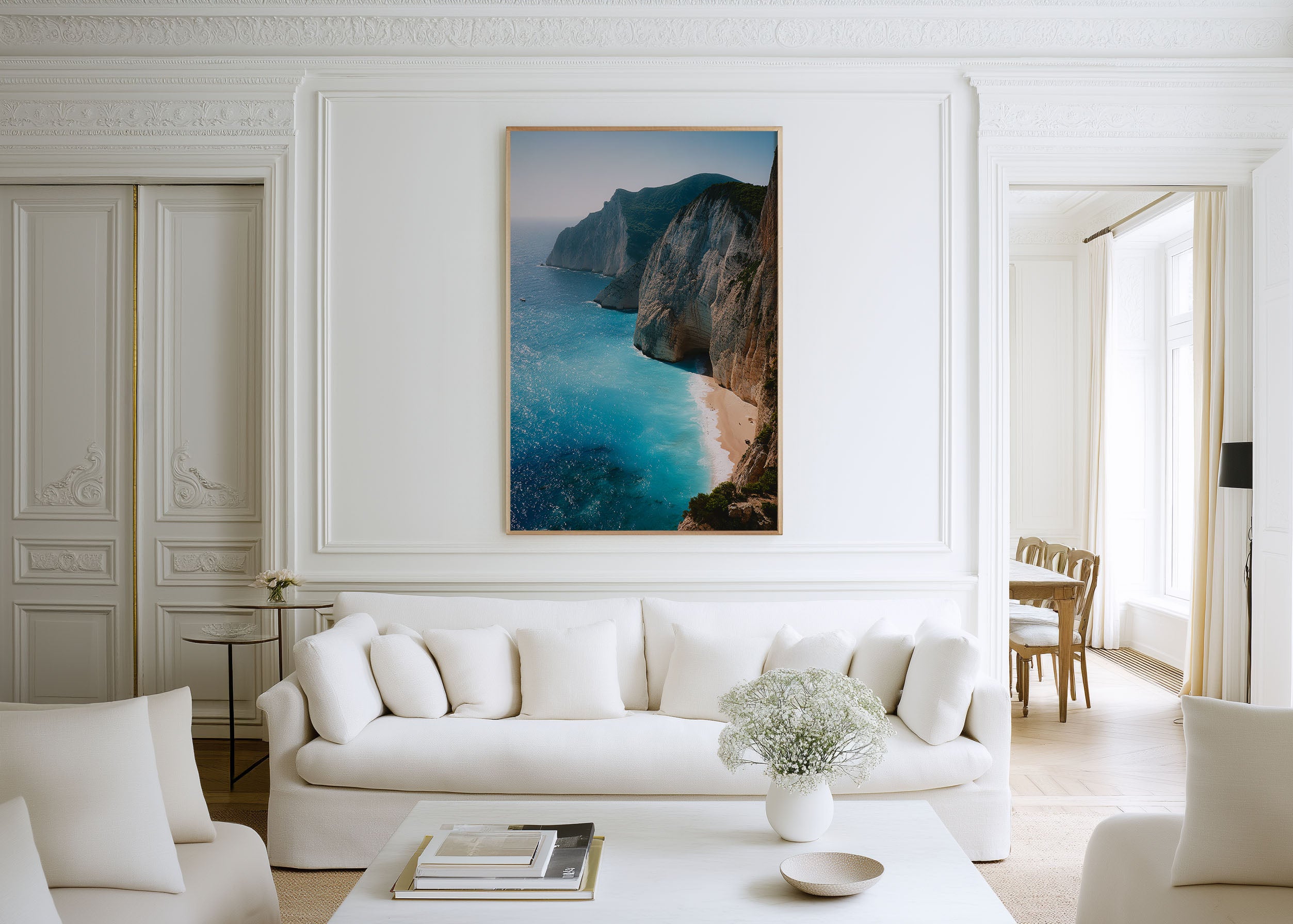 Navagio Beach Wall Art Print | Zakynthos Greece Shipwreck Bay Cliff Photography | Greek Islands Travel Poster | Coastal Mediterranean Home Decor