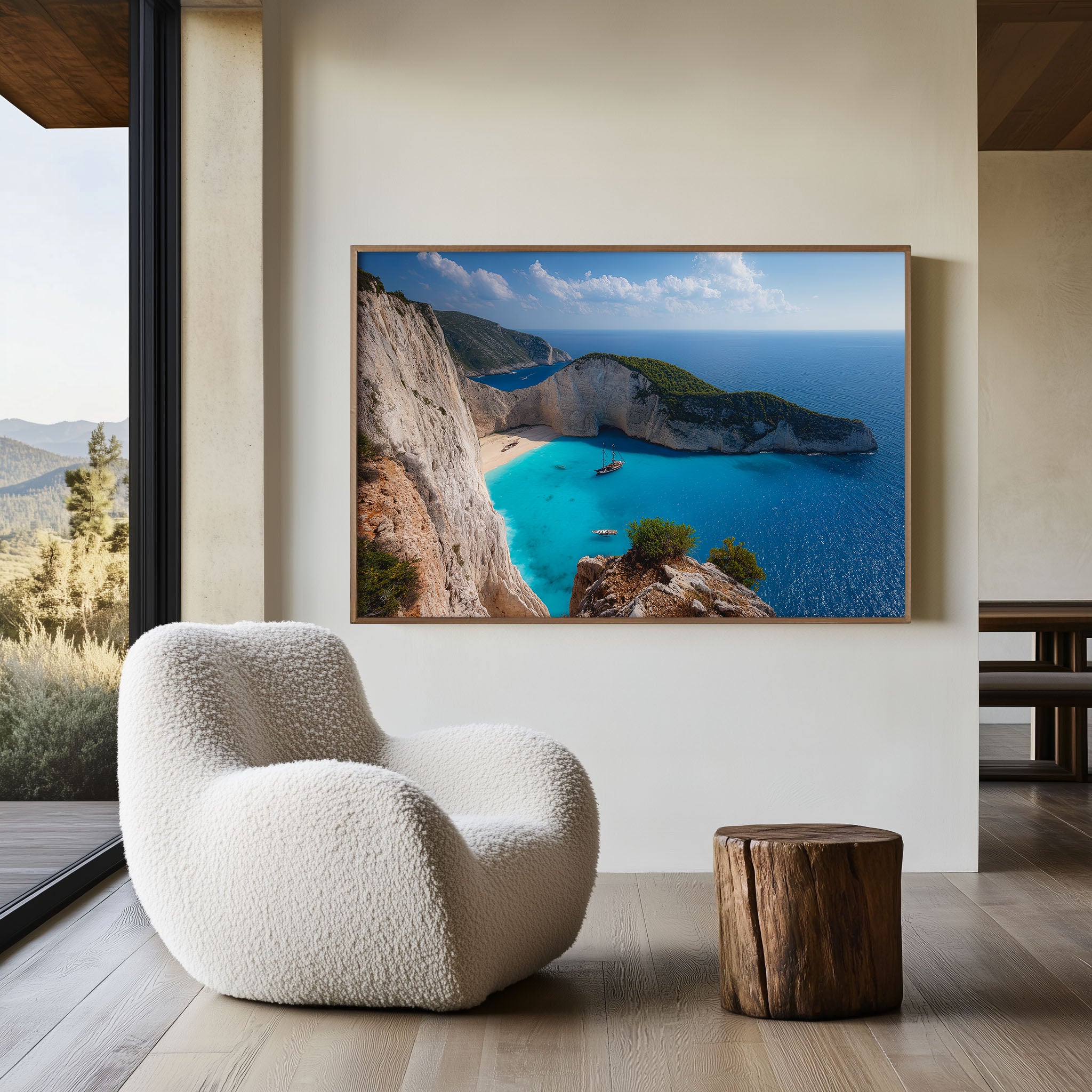 Navagio Beach Print – Zakynthos Shipwreck Cove Wall Art