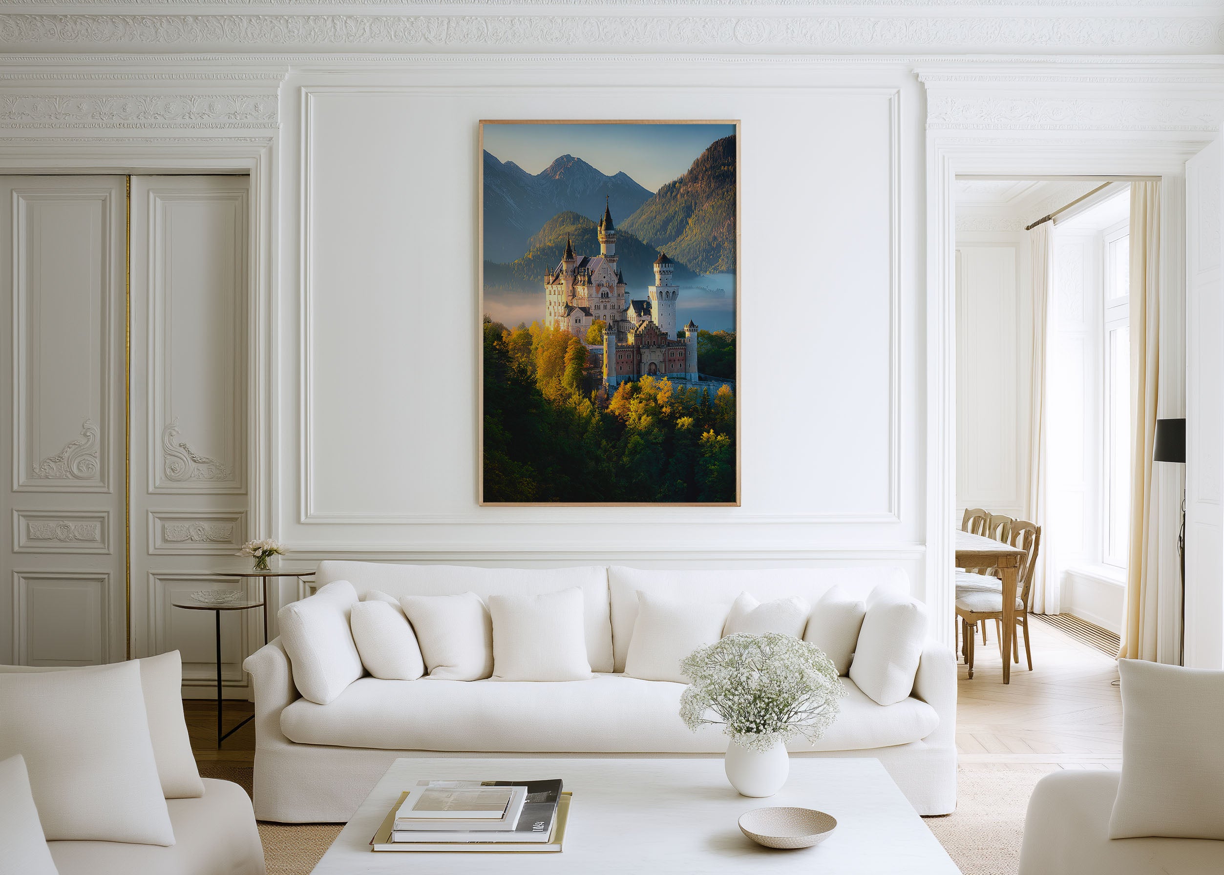 Neuschwanstein Castle Wall Art Print | Bavaria Germany Photography | Fairytale Alpine Landscape Poster | European Travel Print | Romantic Home Decor