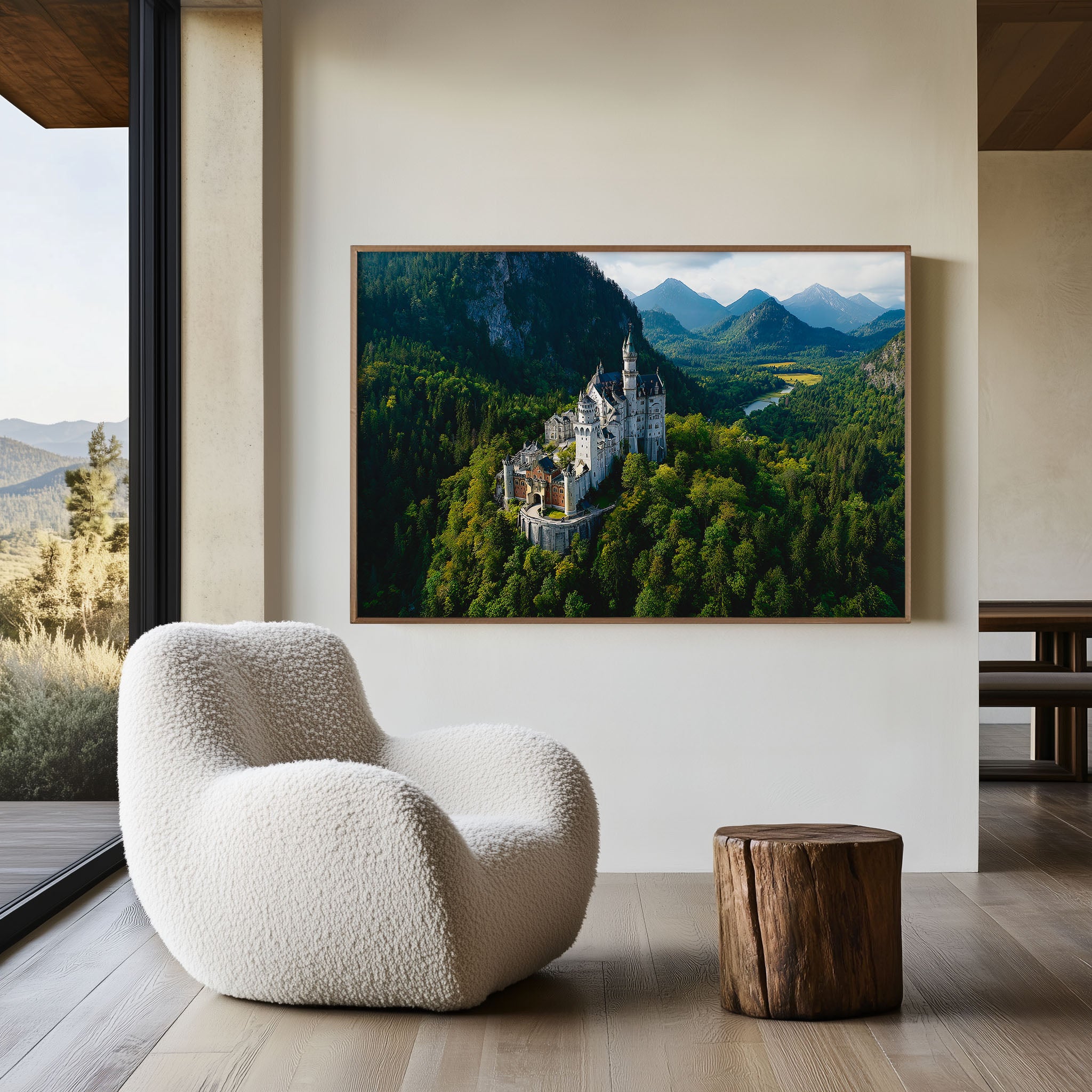Neuschwanstein Castle Wall Art – Bavaria Germany Alpine Landscape Print