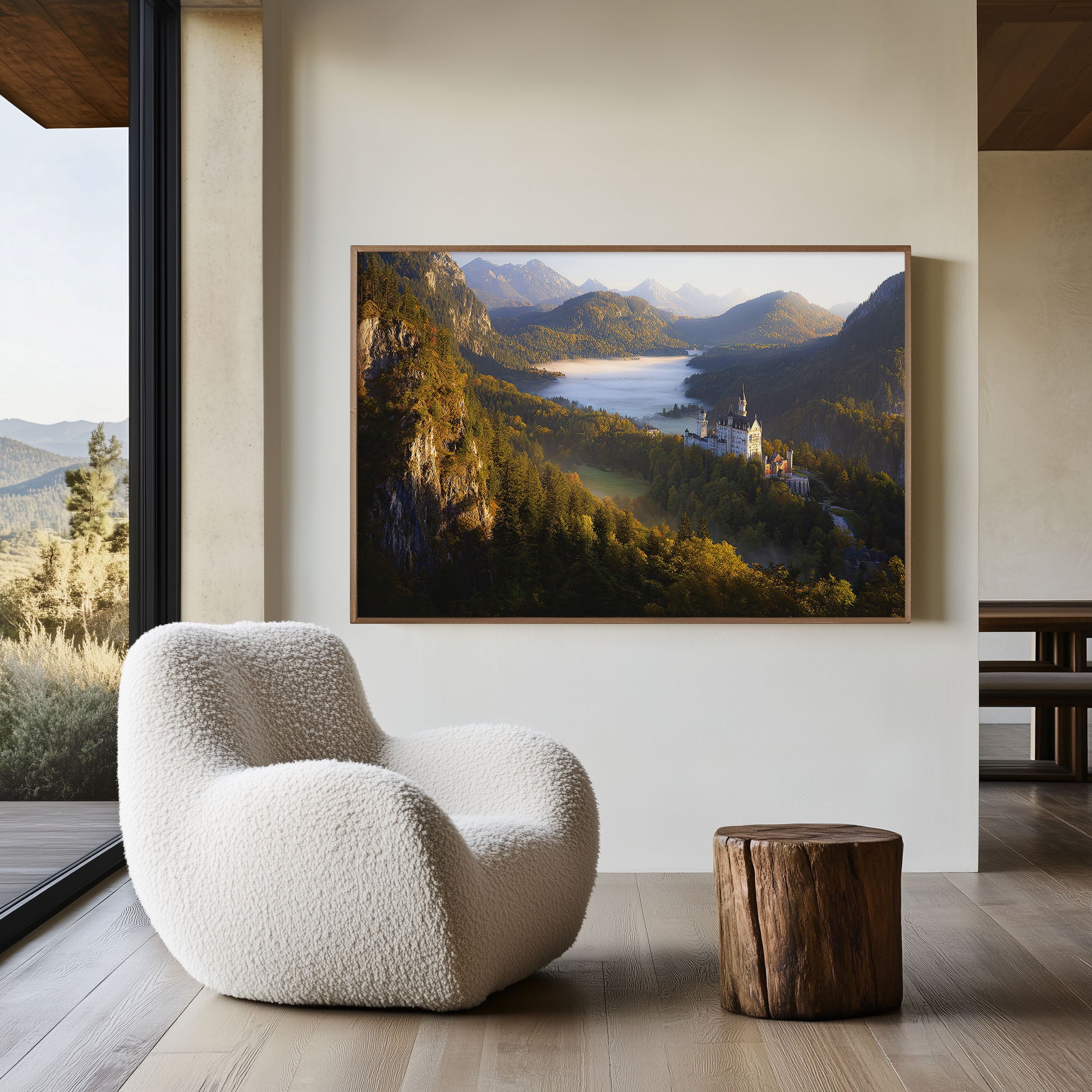 Neuschwanstein Castle Print – Germany Mountain Wall Art