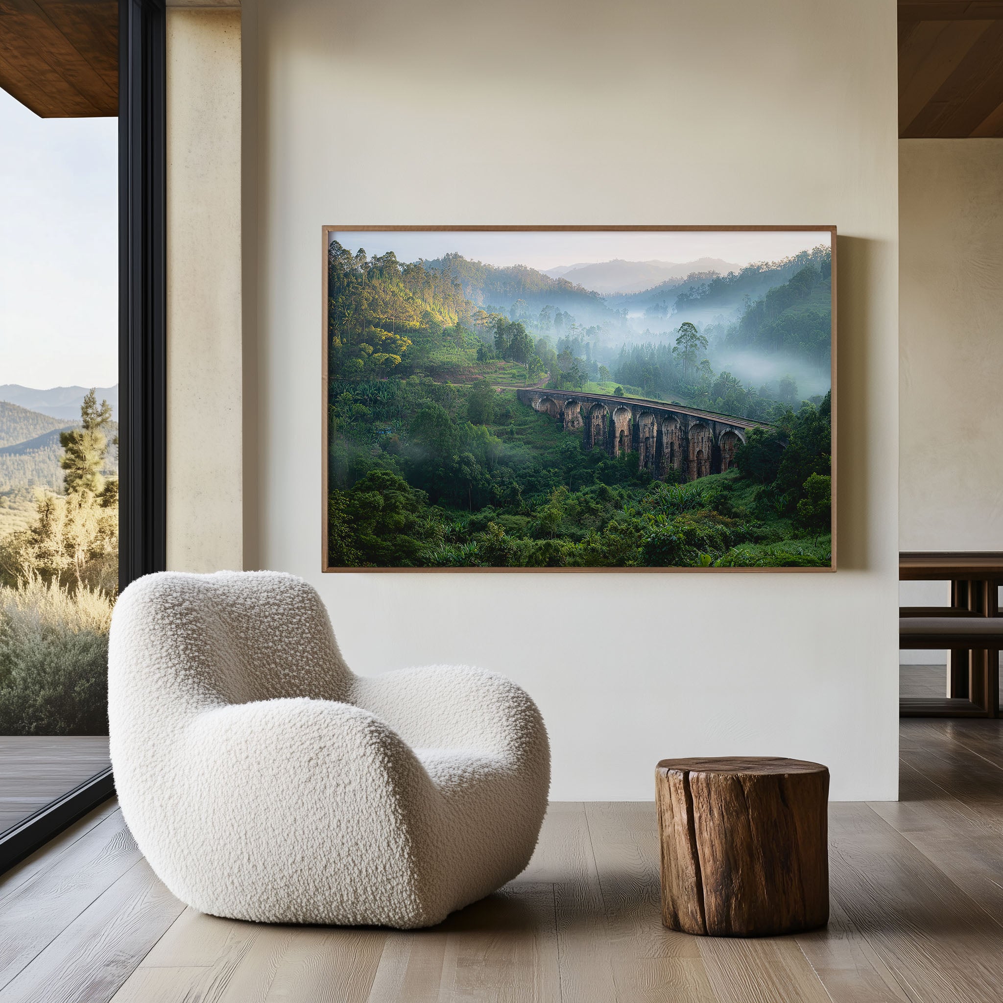 Nine Arches Bridge Ella Sri Lanka Wall Art Print – Lush Jungle Landscape Canvas
