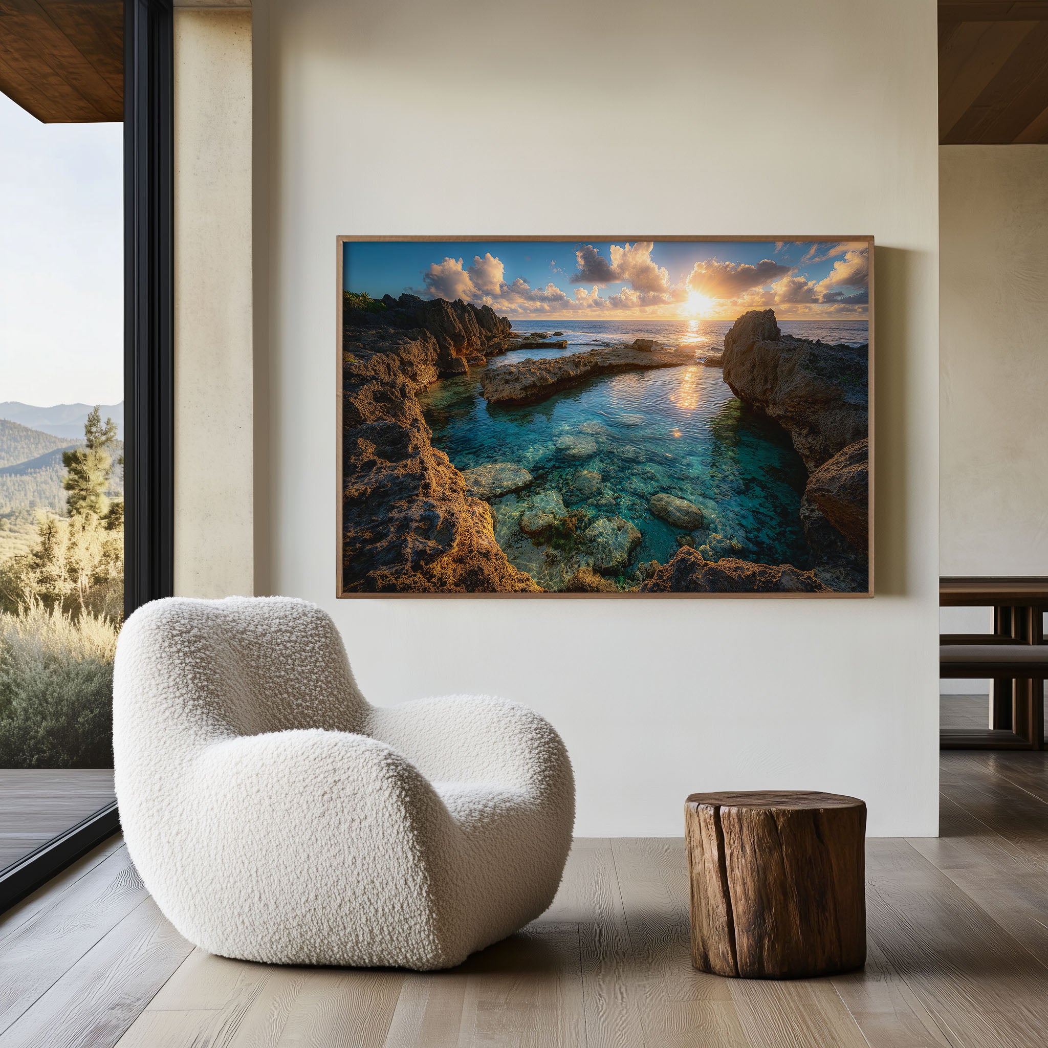 Niue Limu Pools Wall Art Print | Tropical Ocean Rock Pools