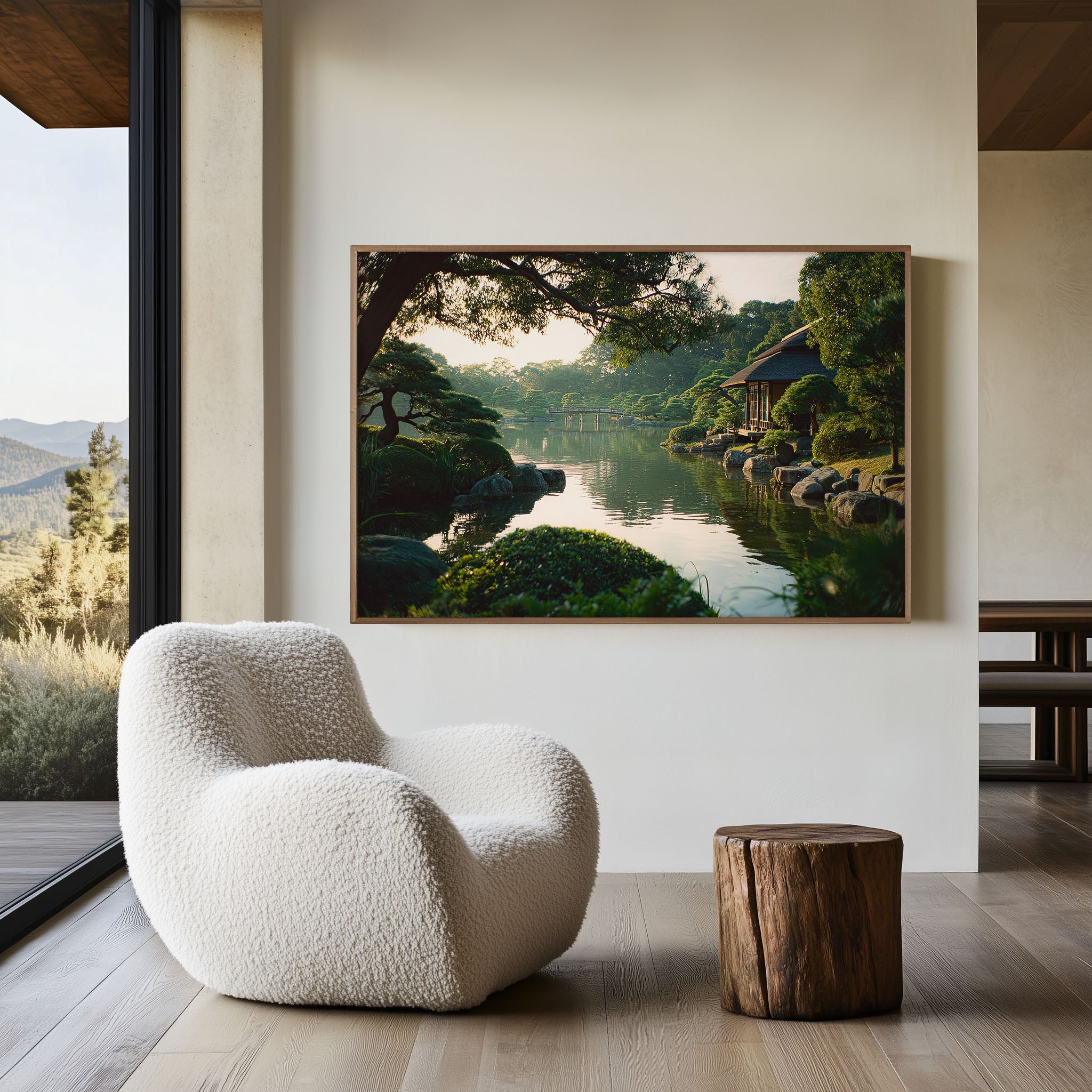 Okayama Korakuen Garden Japan Wall Art Print, Japanese Zen Garden