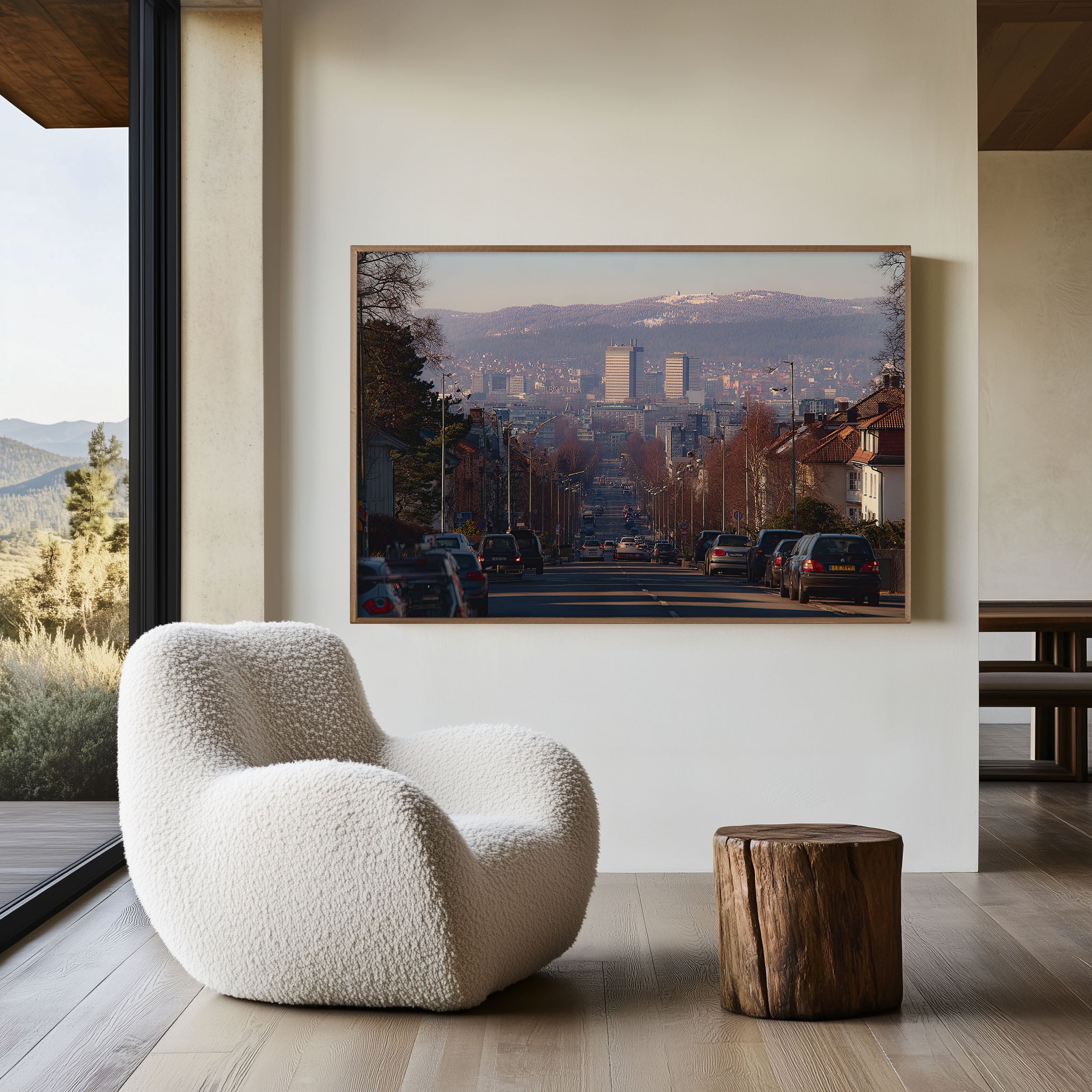 Oslo Barcode District Wall Art Print | Norway City Skyline