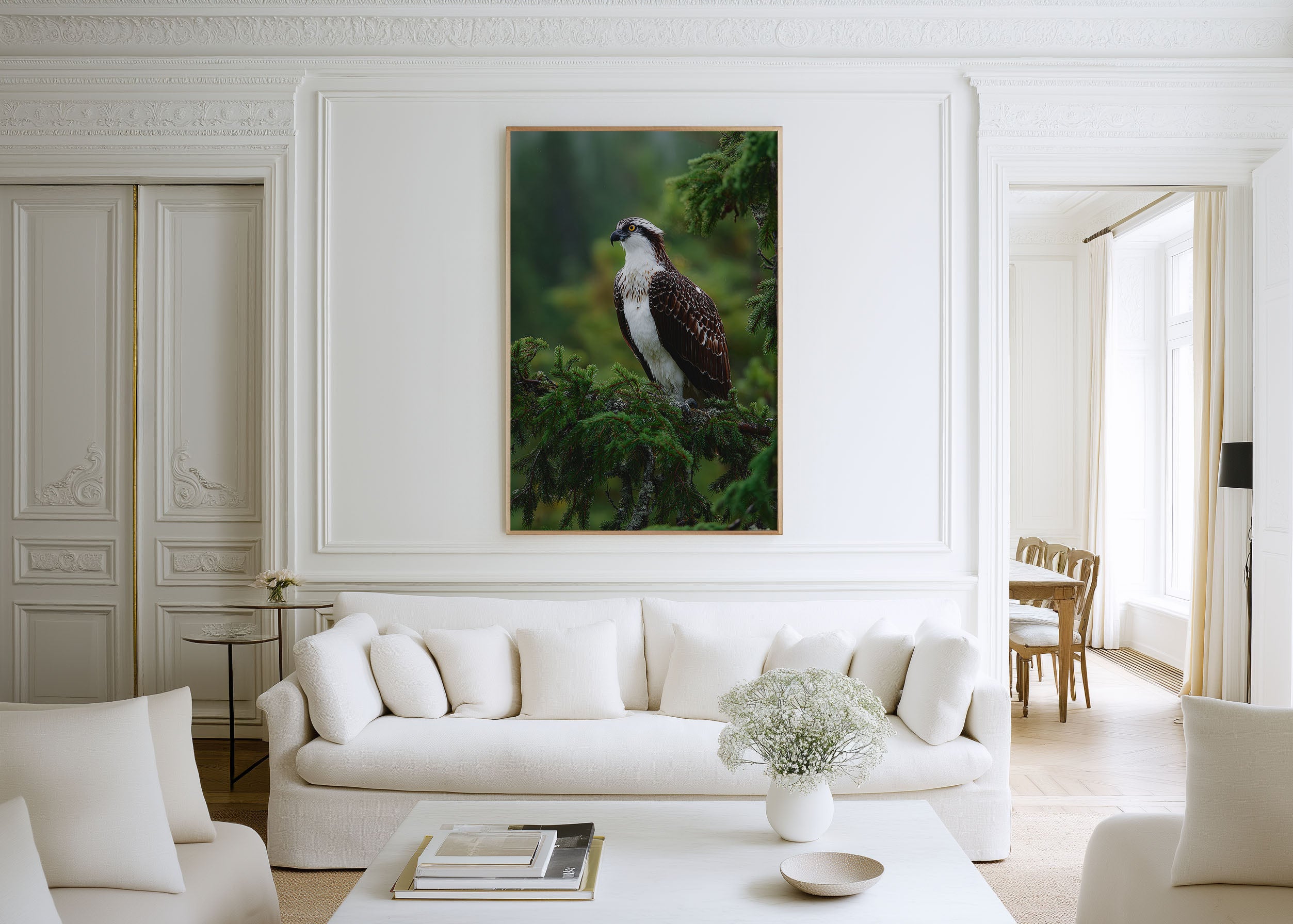 Osprey Bird Wall Art – Forest Wildlife Canvas Print, Nature Photography Wall Decor
