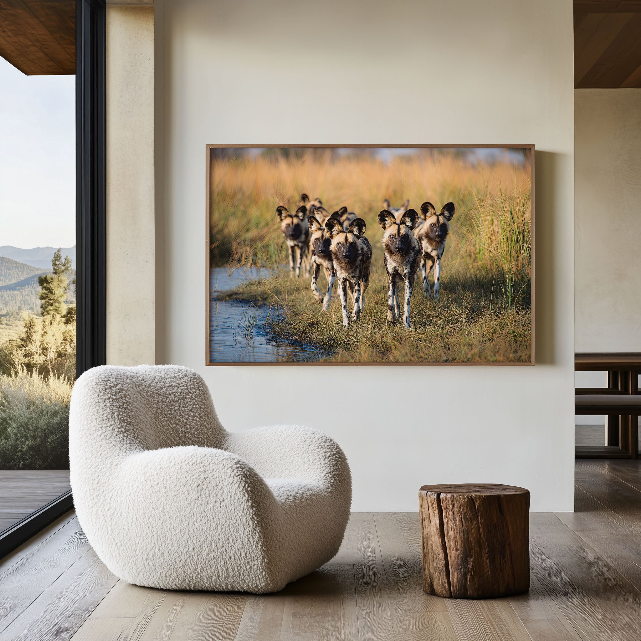 Painted Hunters – African Wild Dog Pack Wall Art Print