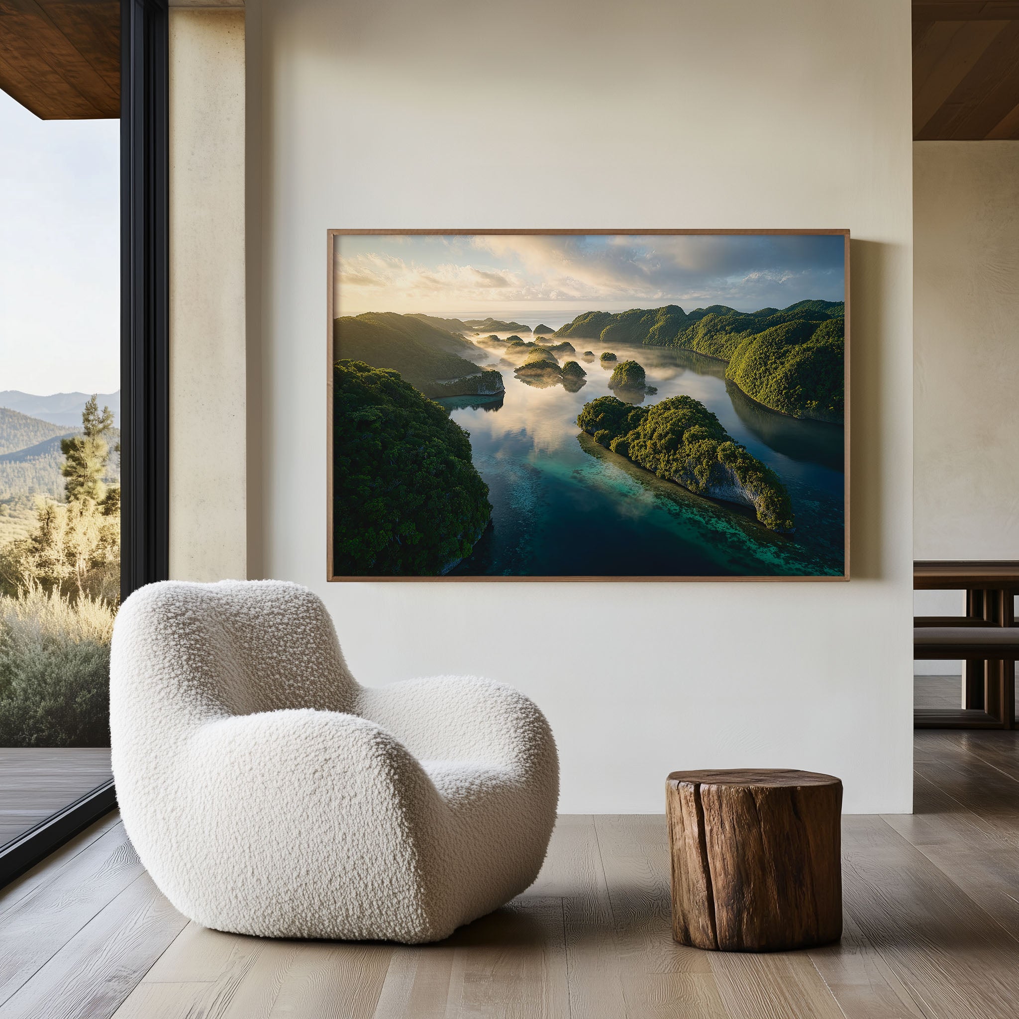 Palau Rock Islands Wall Art Print | Tropical Lagoon Landscape Photography