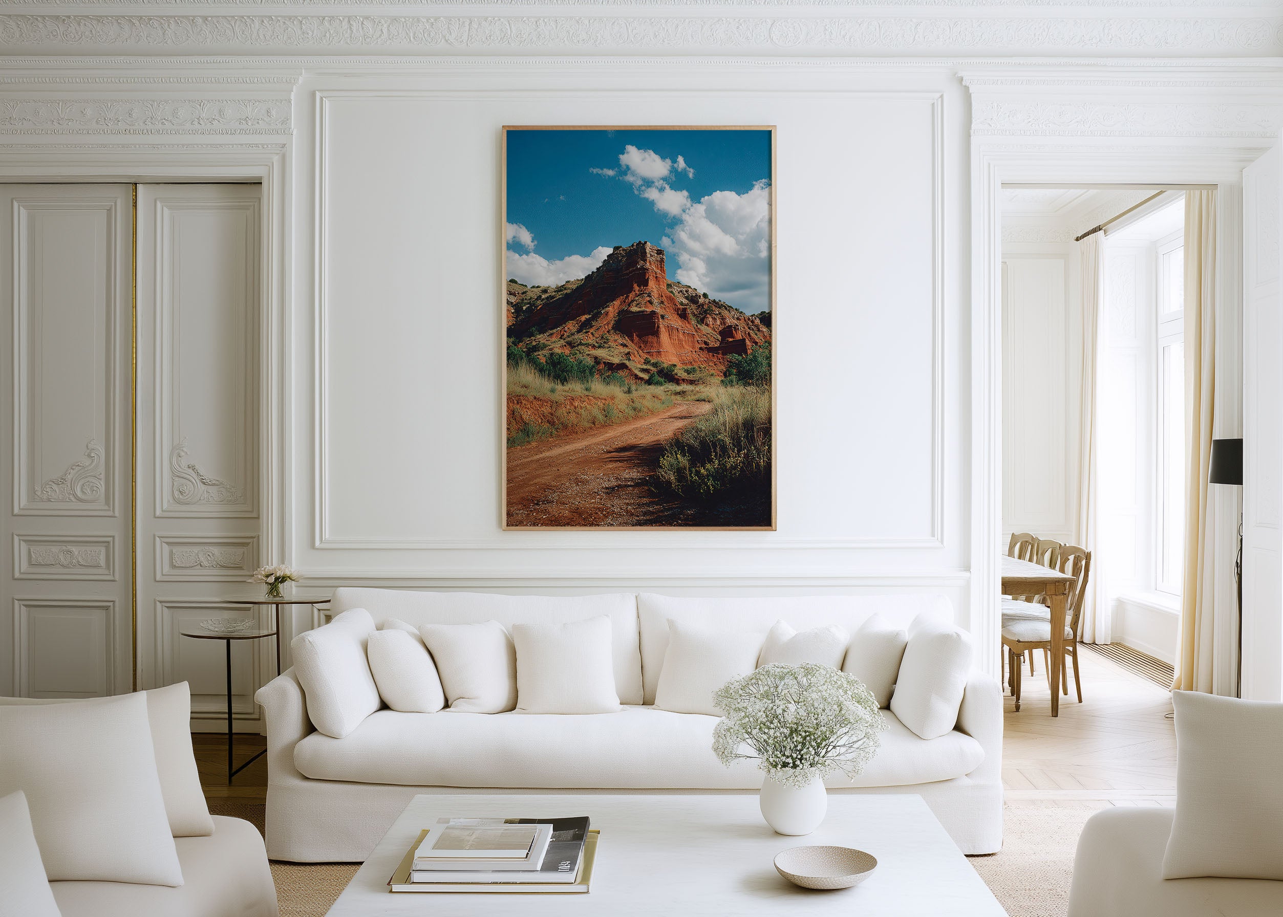 Palo Duro Canyon Wall Art Print – Texas Red Rock Landscape Canvas, Desert Mountain Photography, Rustic Nature Wall Decor