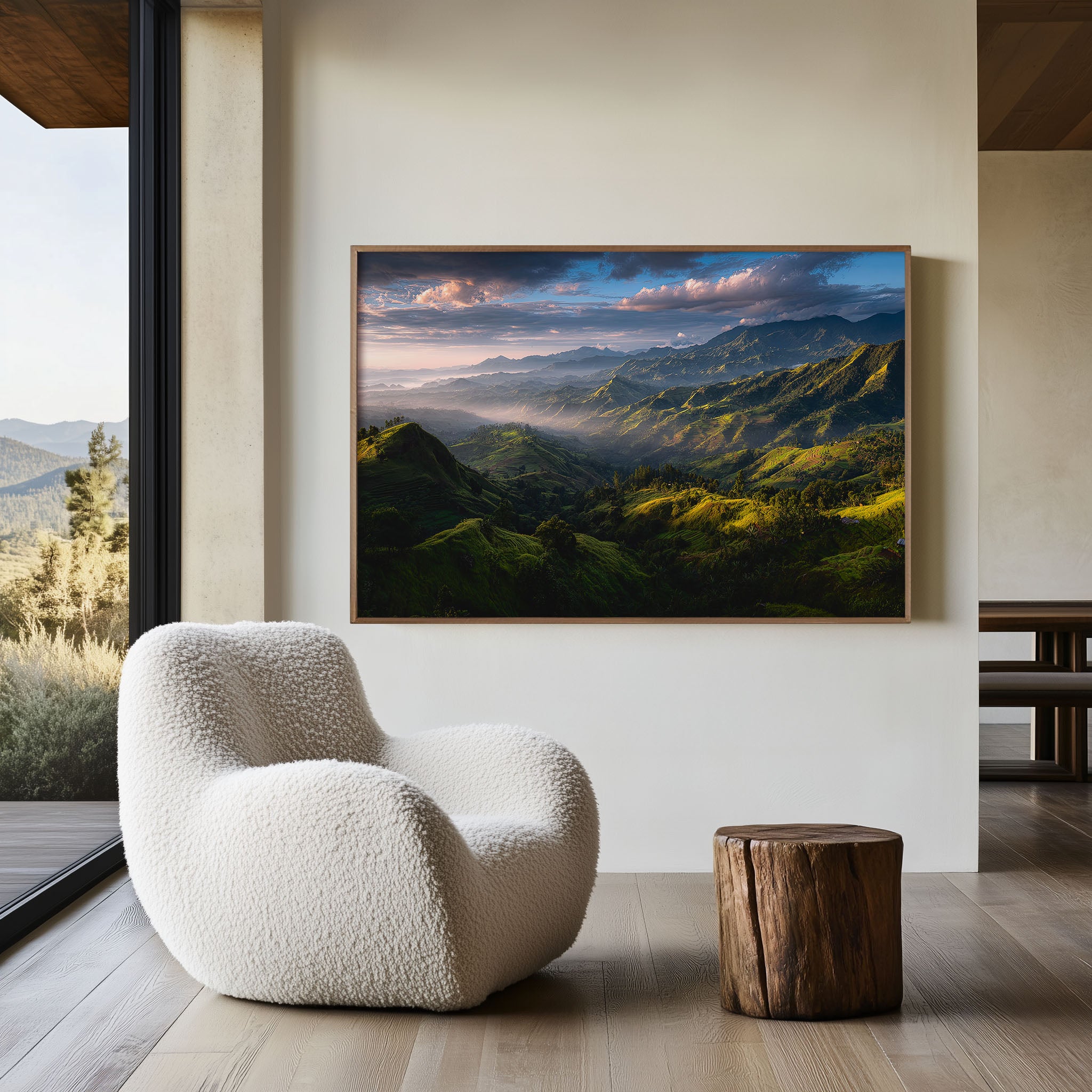 Papua New Guinea Highlands Sunrise Wall Art Print | Misty Mountain Landscape Photography