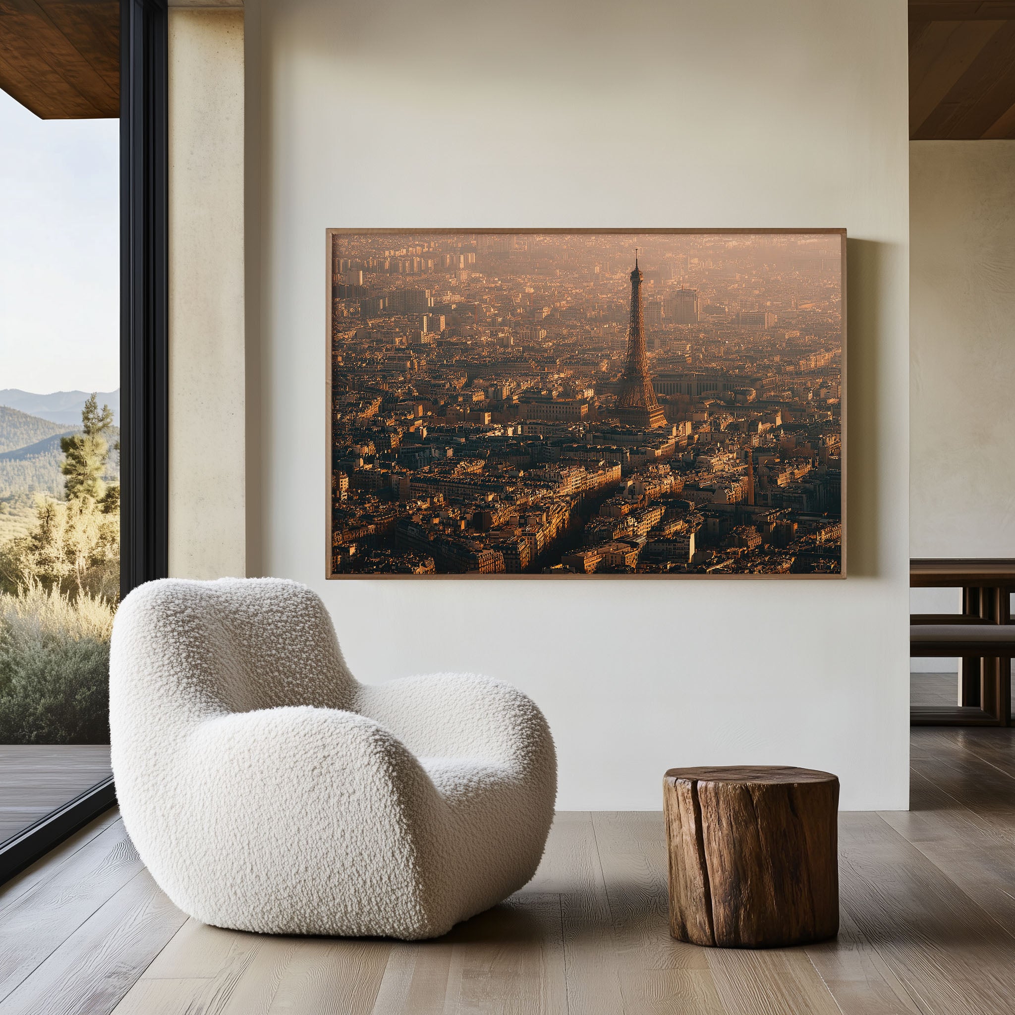Paris Eiffel Tower Skyline Wall Art Print | France Cityscape Architecture Photography