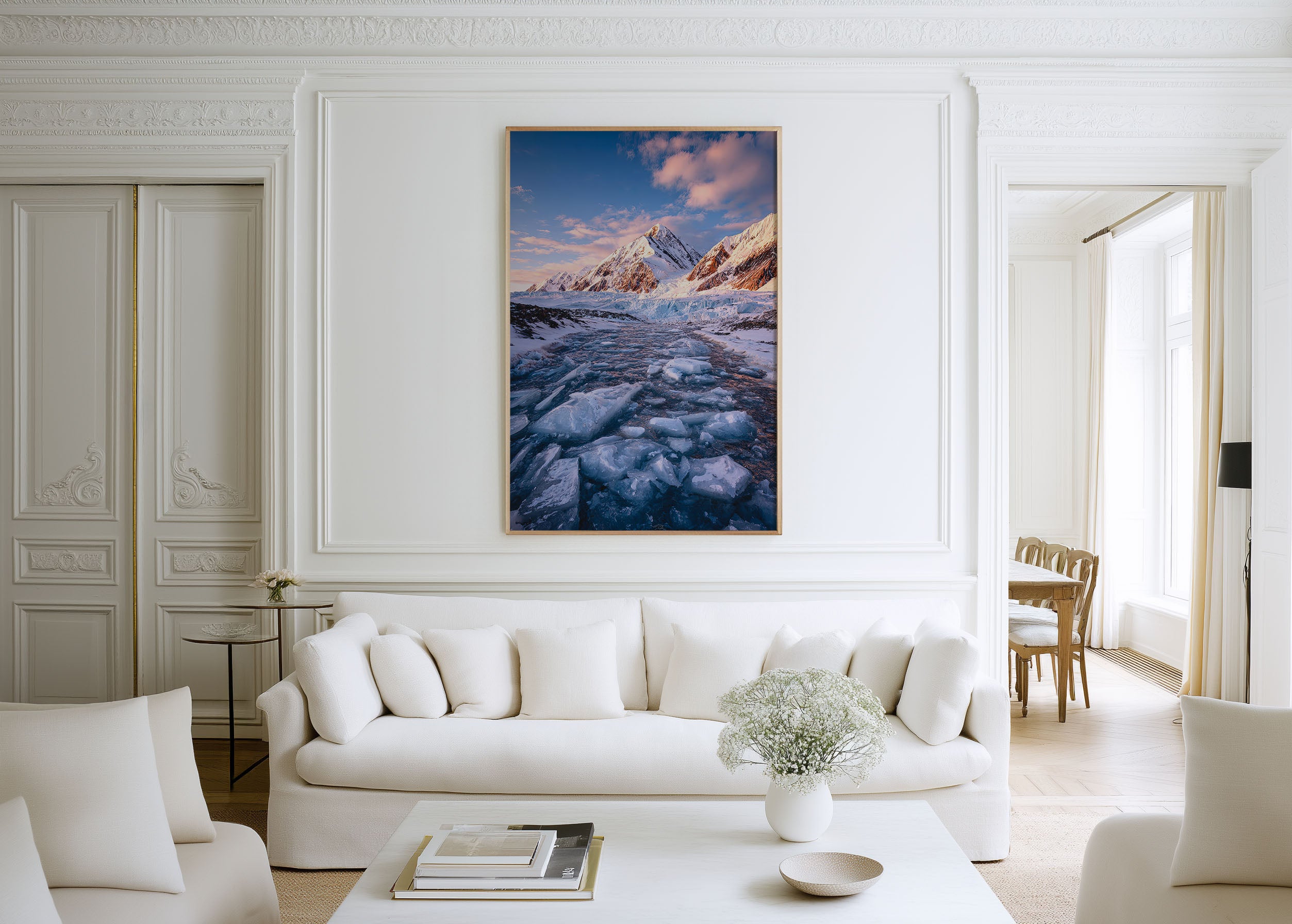 Parker Ridge Glacier Wall Art Print | Canadian Rockies Ice Field Photography | Alberta Winter Mountain Poster