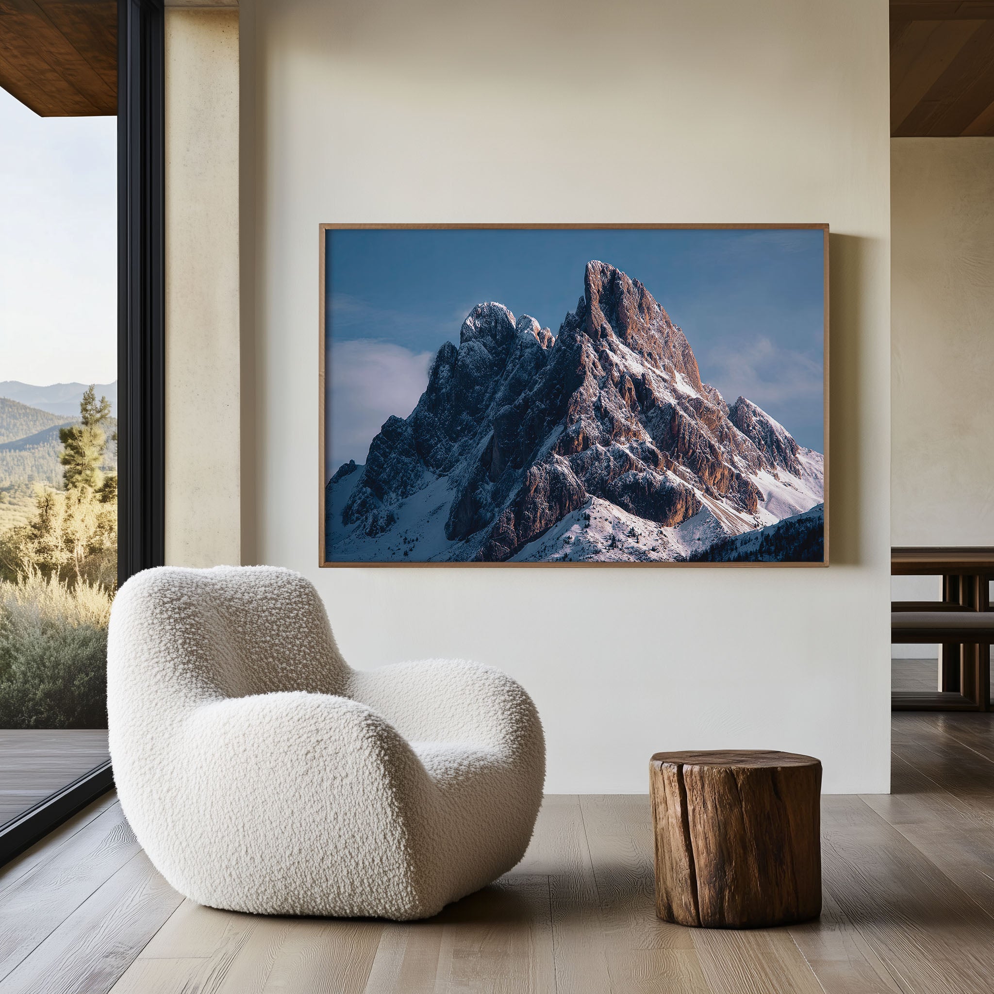 Ra Gusela Peak Dolomites Wall Art – Passo Giau Alpine Mountain Landscape Print