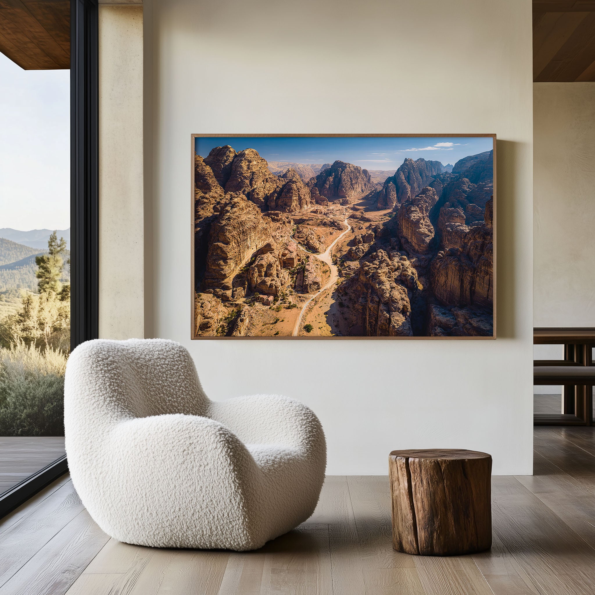 Petra Jordan Wall Art – Ancient Desert City Canyon Landscape Print