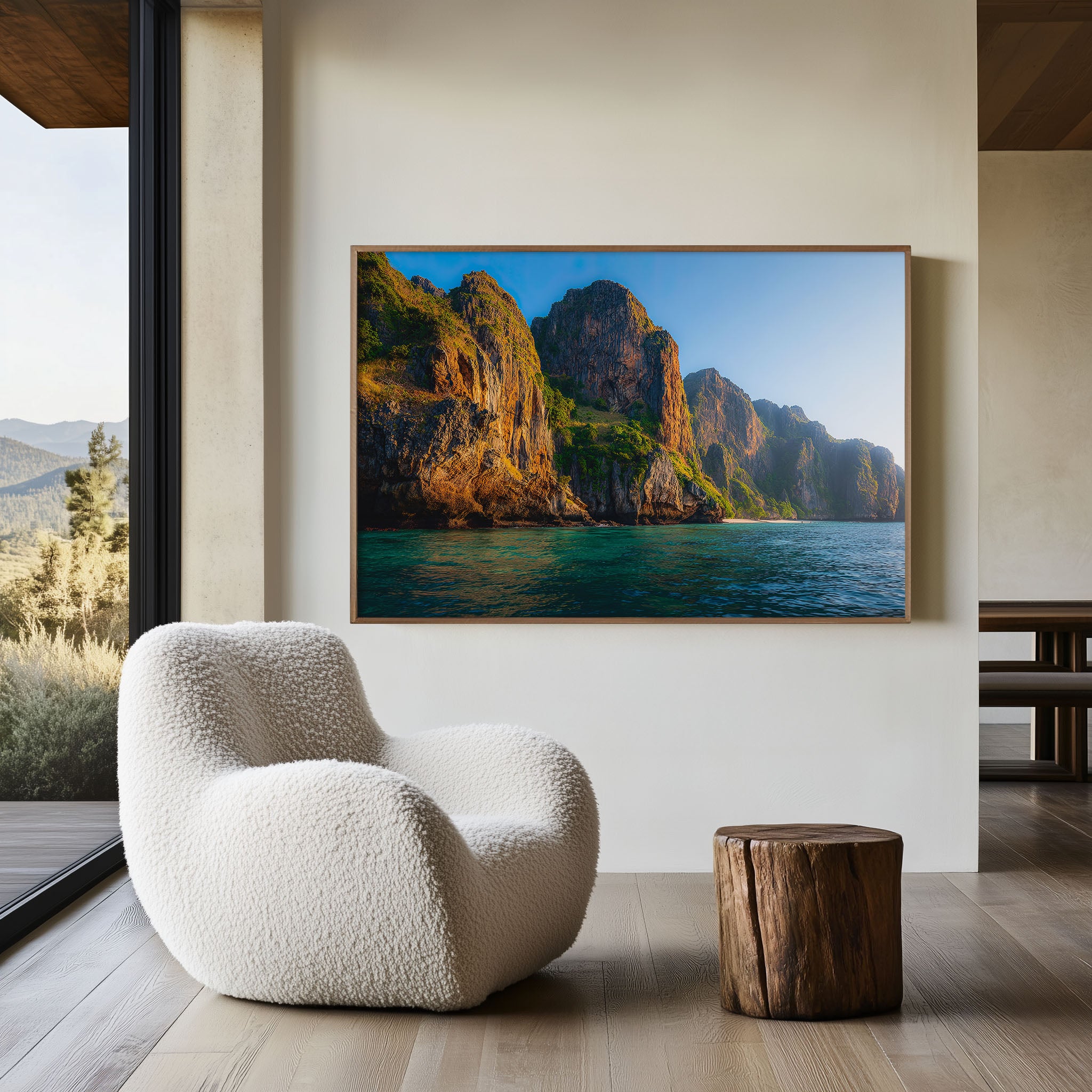 Phi Phi Islands Cliff Print – Thailand Ocean Wall Art