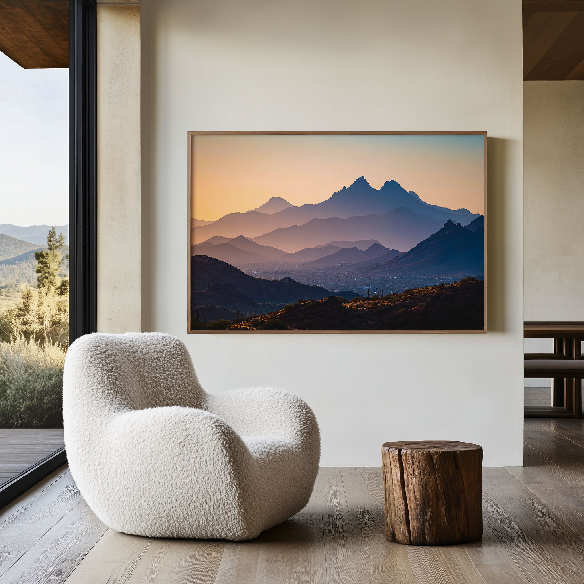 Phoenix Arizona Desert Mountains Wall Art Print | Sonoran Sunset Landscape