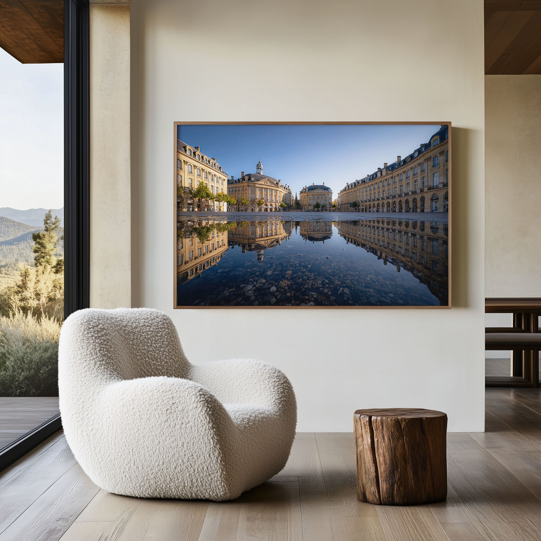 Place de la Bourse Bordeaux Wall Art Print – Water Mirror Reflection Canvas