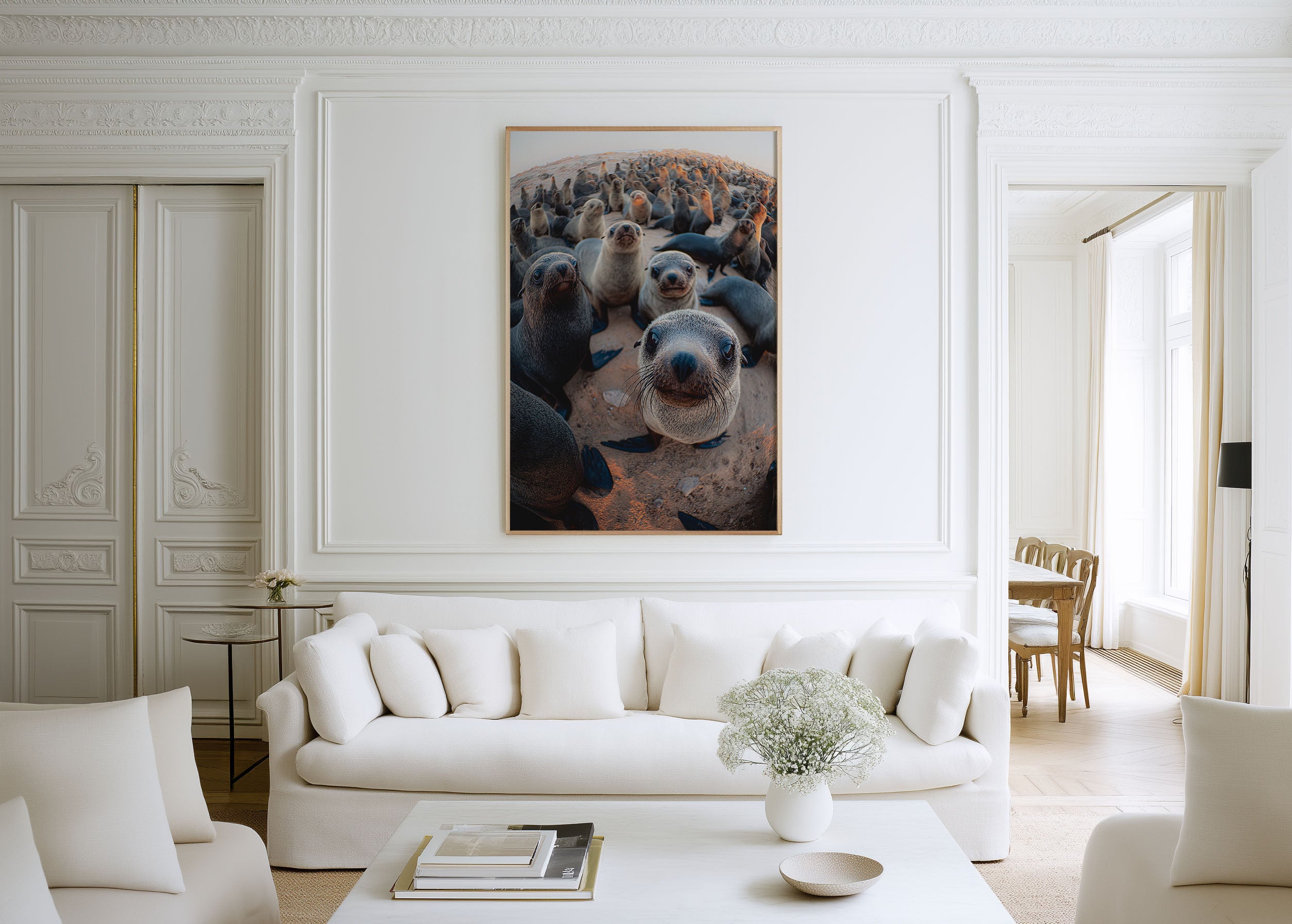 Seal Wall Art Print – Playful Coastal Wildlife Canvas & Framed Ocean Animal Photography Decor