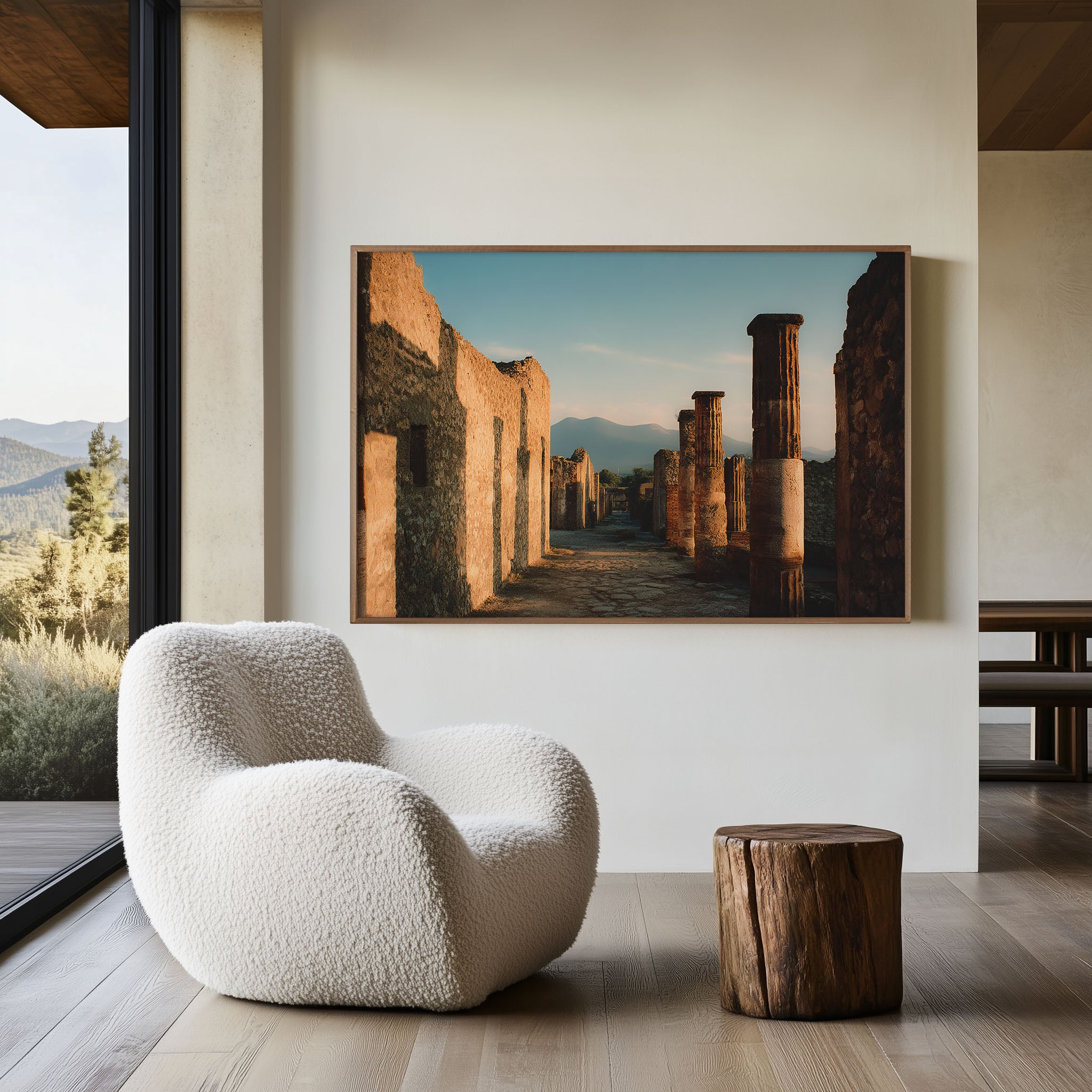 Pompeii Ruins Wall Art – Ancient Roman City Mount Vesuvius Italy