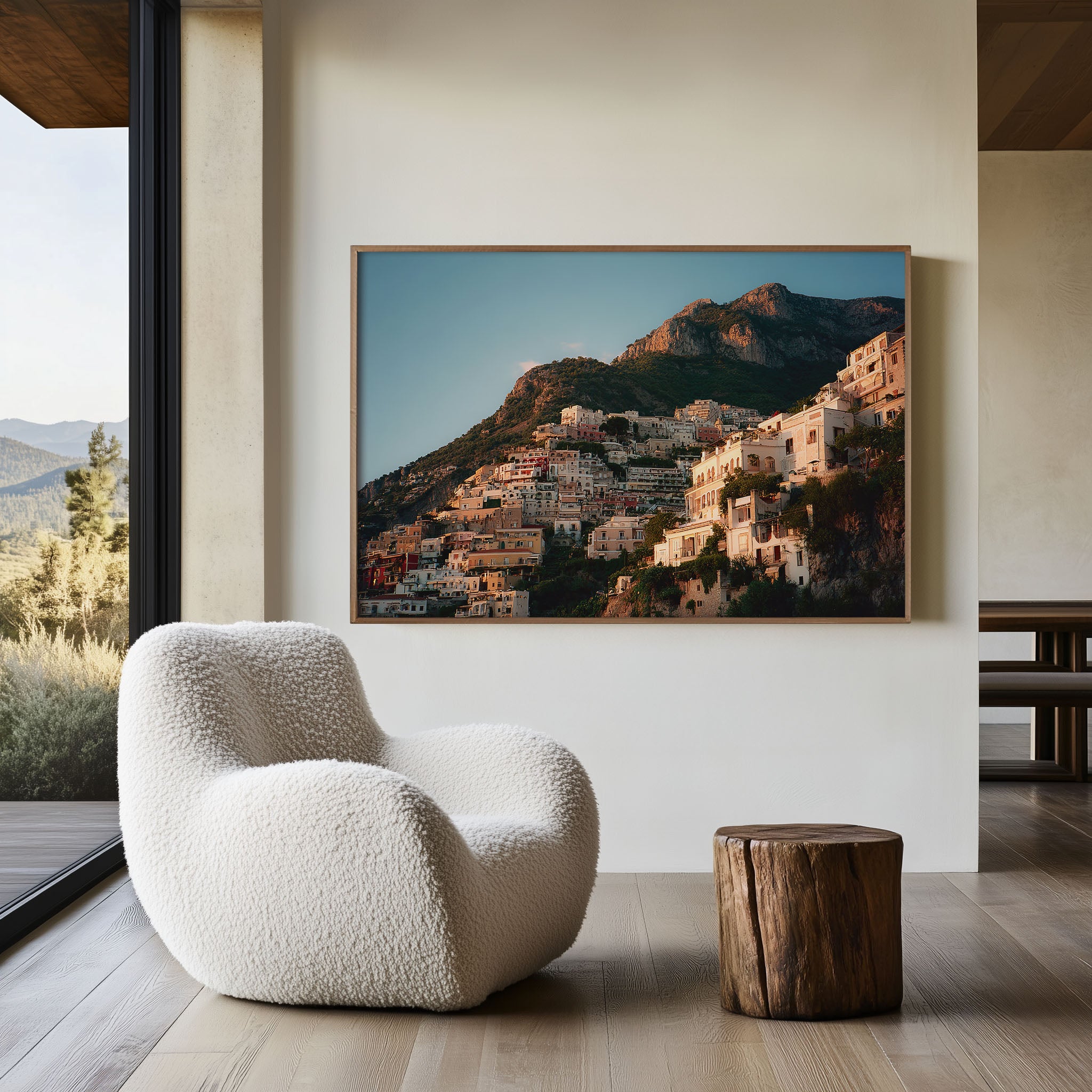 Positano Amalfi Coast Wall Art – Italy Cliffside Village Landscape