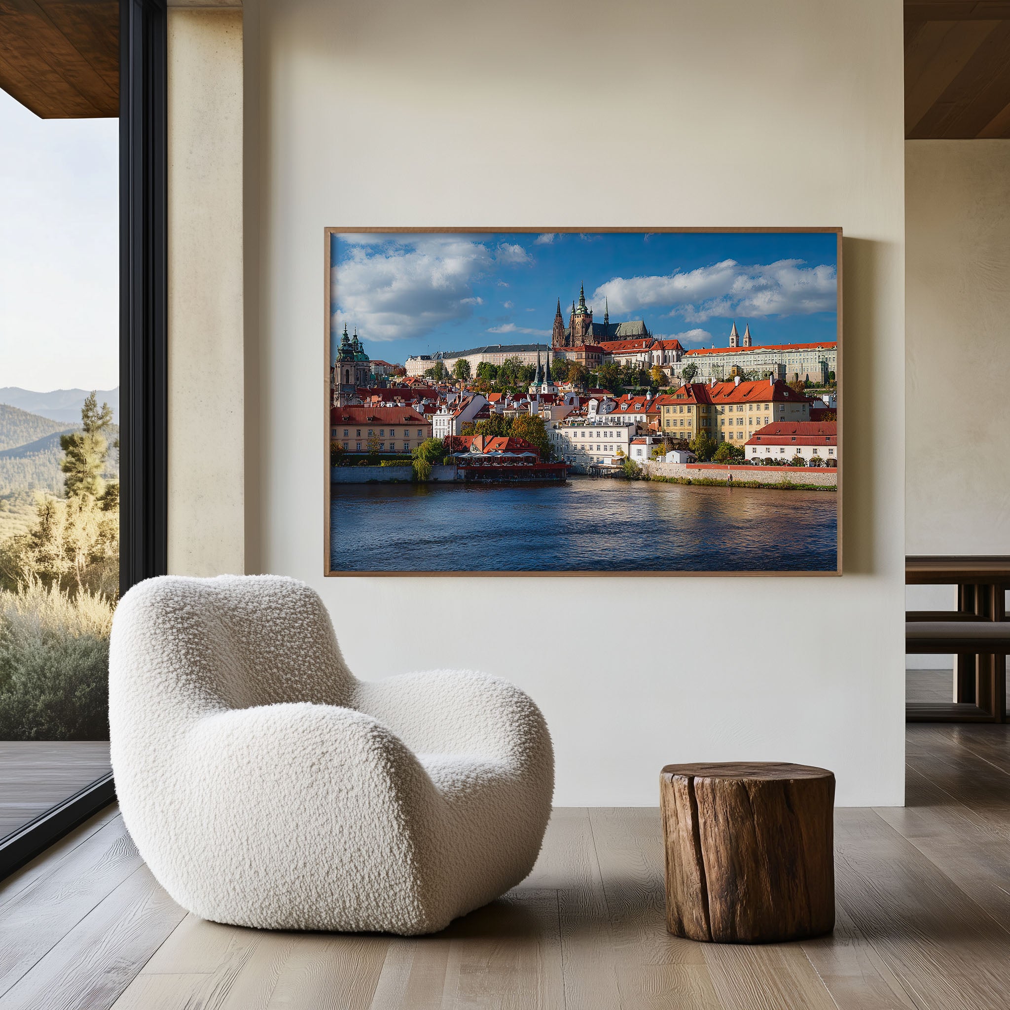 Prague Castle Skyline Wall Art Print | Prague Czech Republic Historic Cityscape Photography