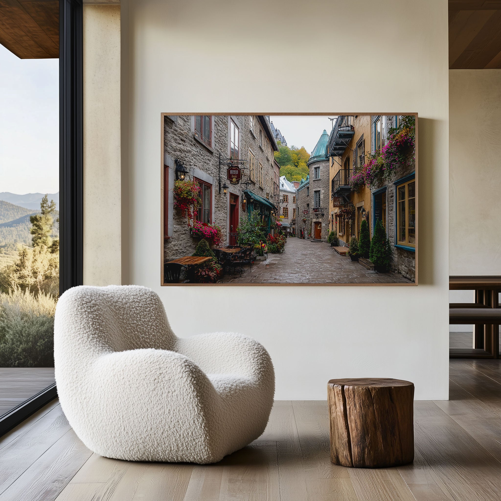 Quebec City Old Town Street Wall Art Print, Canada