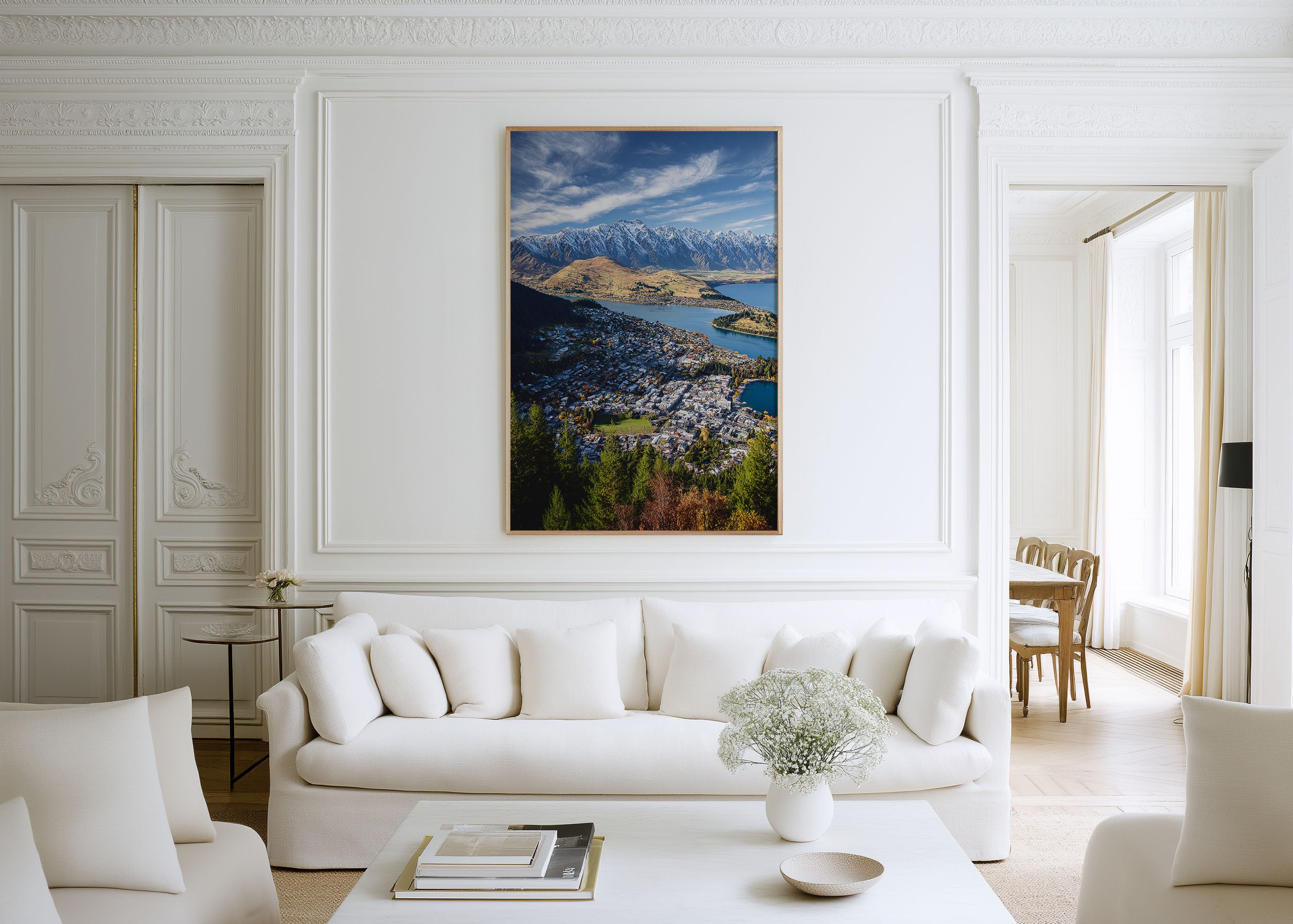 Queenstown Aerial View | Lake Wakatipu New Zealand Wall Art Print