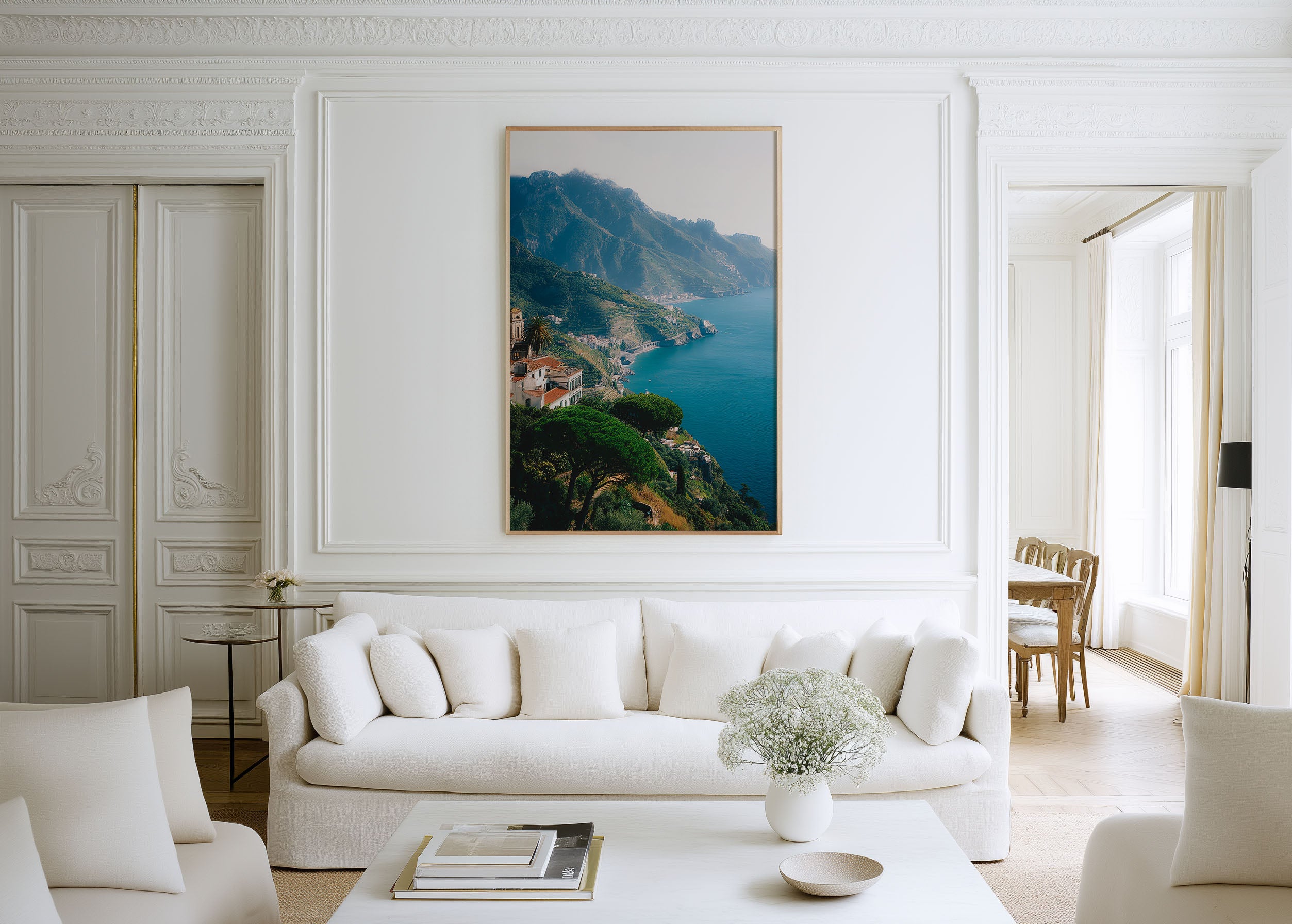 Ravello Amalfi Coast Wall Art Print | Italy Coastal Landscape Canvas