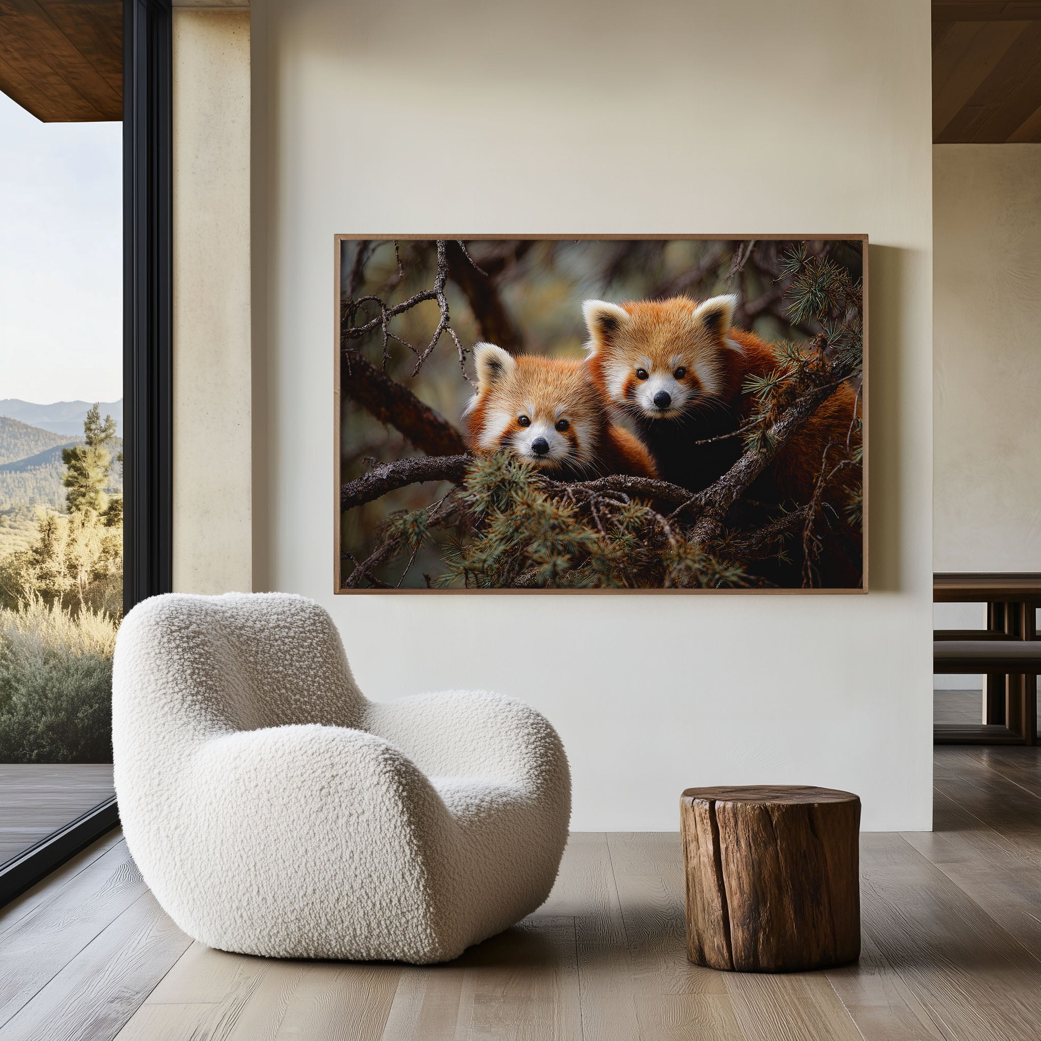 Red Panda Wall Art Print – Forest Wildlife Canvas Decor