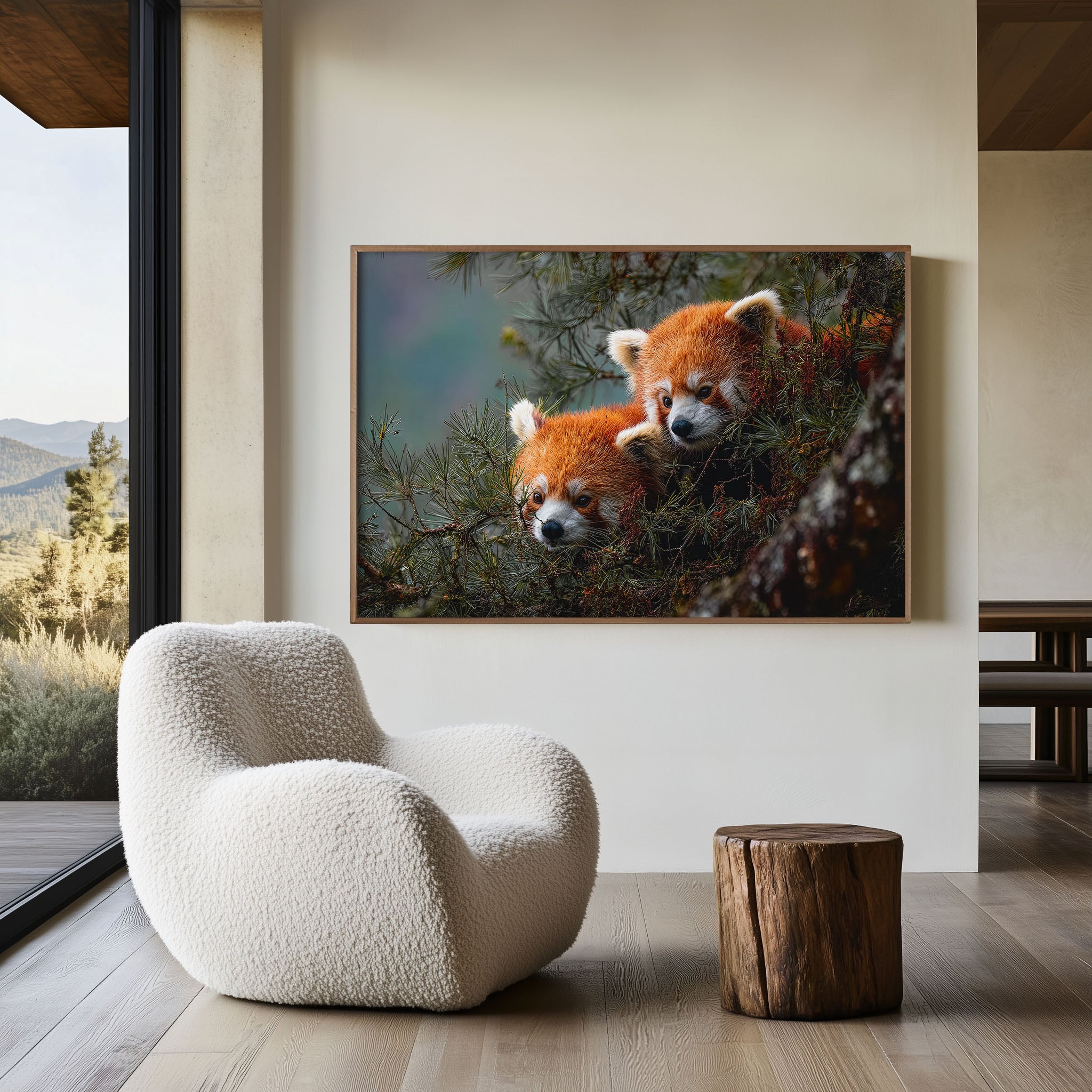 Red Pandas Wall Art Print – Himalayan Wildlife Canvas