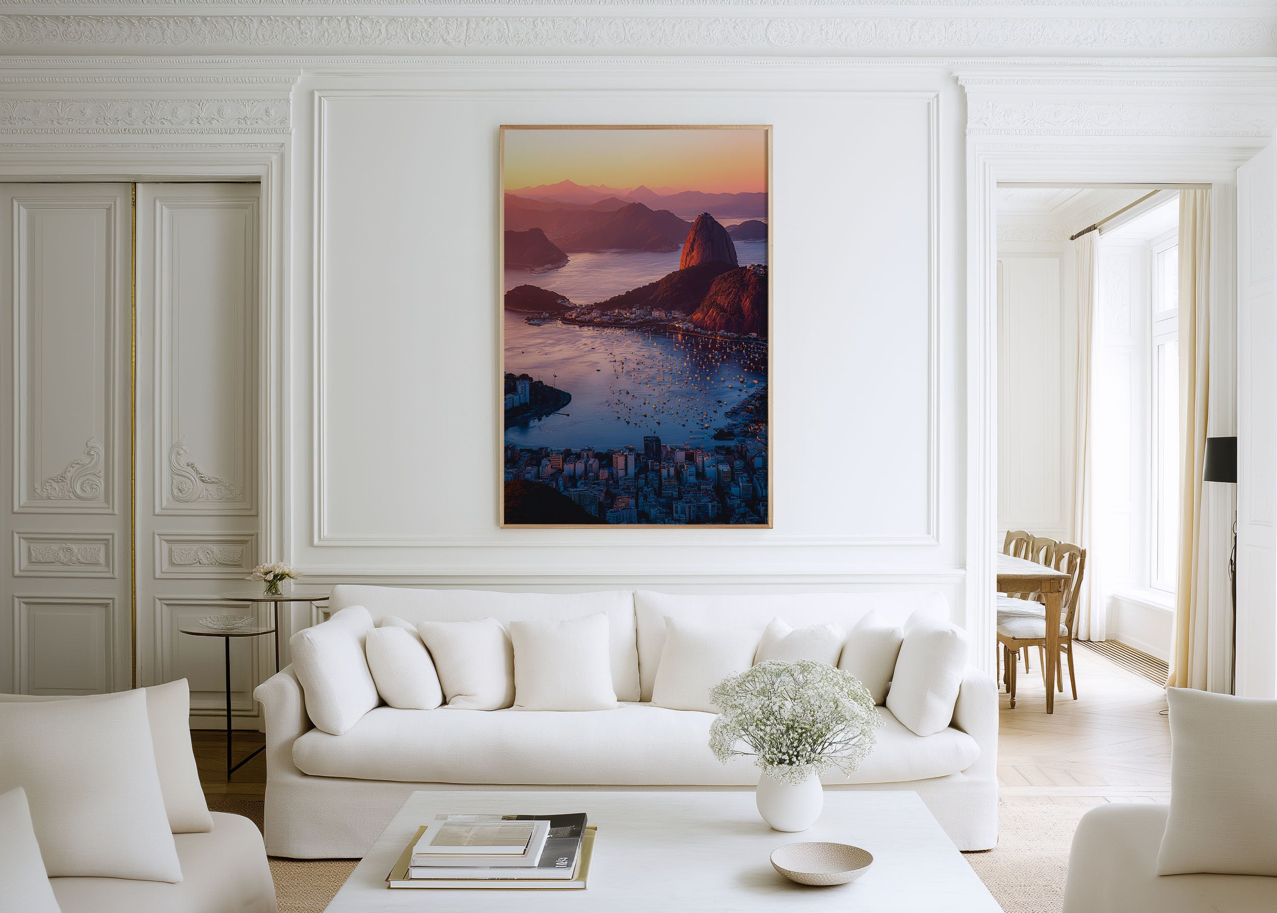 Rio de Janeiro Wall Art Print | Sugarloaf Mountain Sunset Photography | Brazil Cityscape Landscape Poster | South America Travel Print | Coastal Home Decor